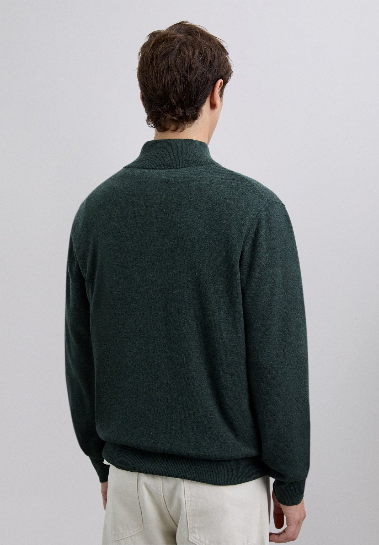 ZIPPED WOOL SWEATER WITH SKULL