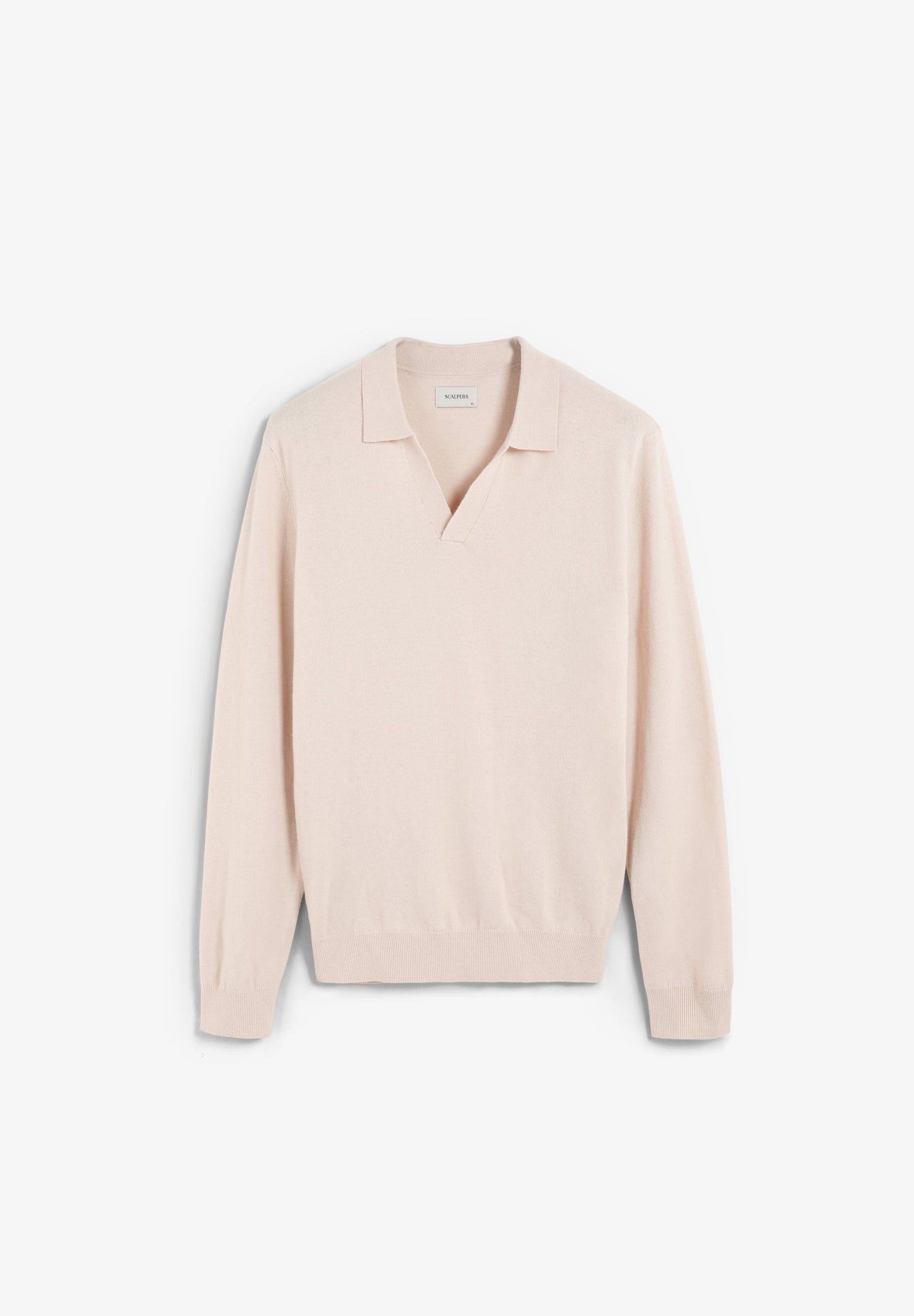 V-NECK WOOL SWEATER WITH POLO SHIRT COLLAR