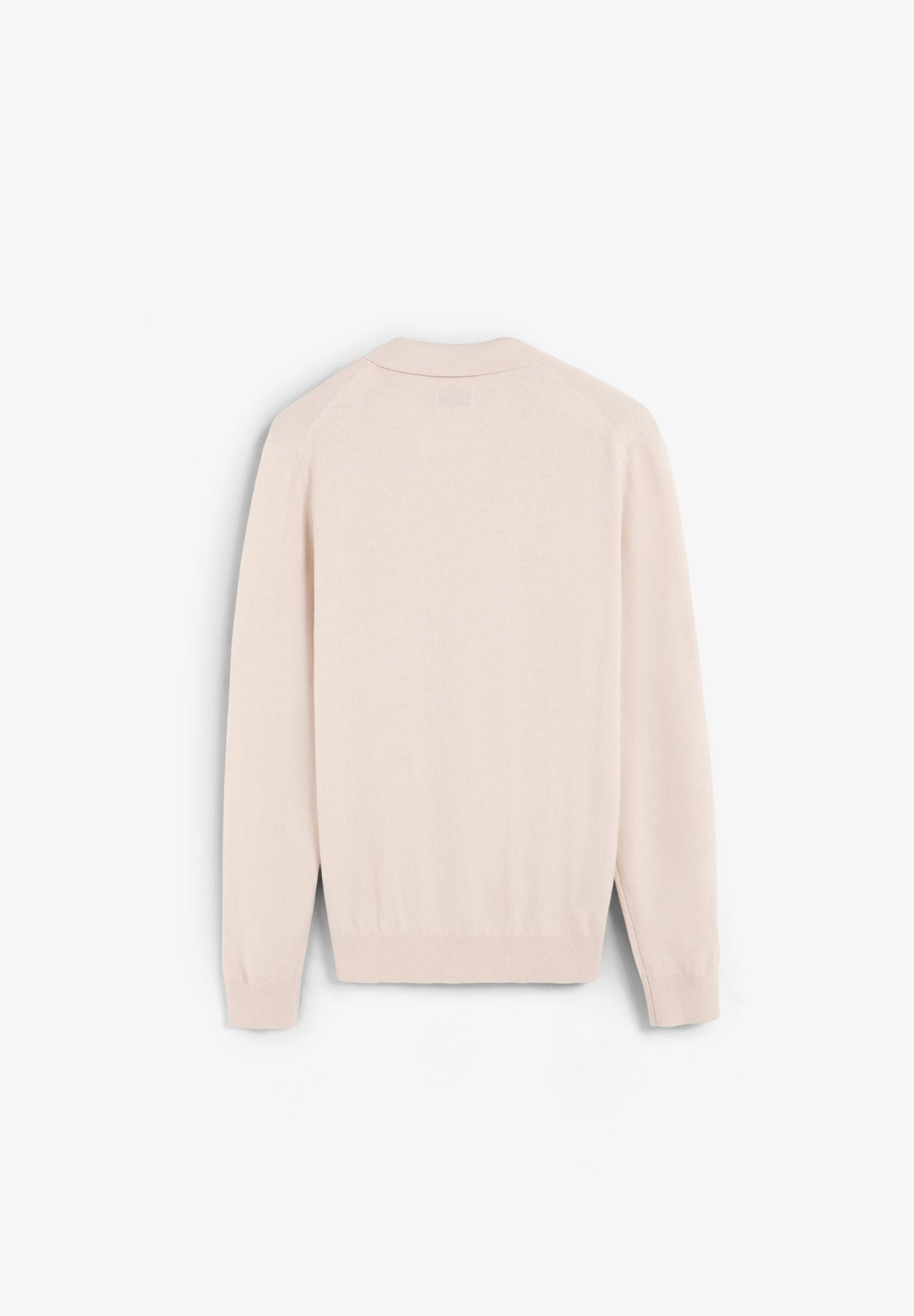 V-NECK WOOL SWEATER WITH POLO SHIRT COLLAR