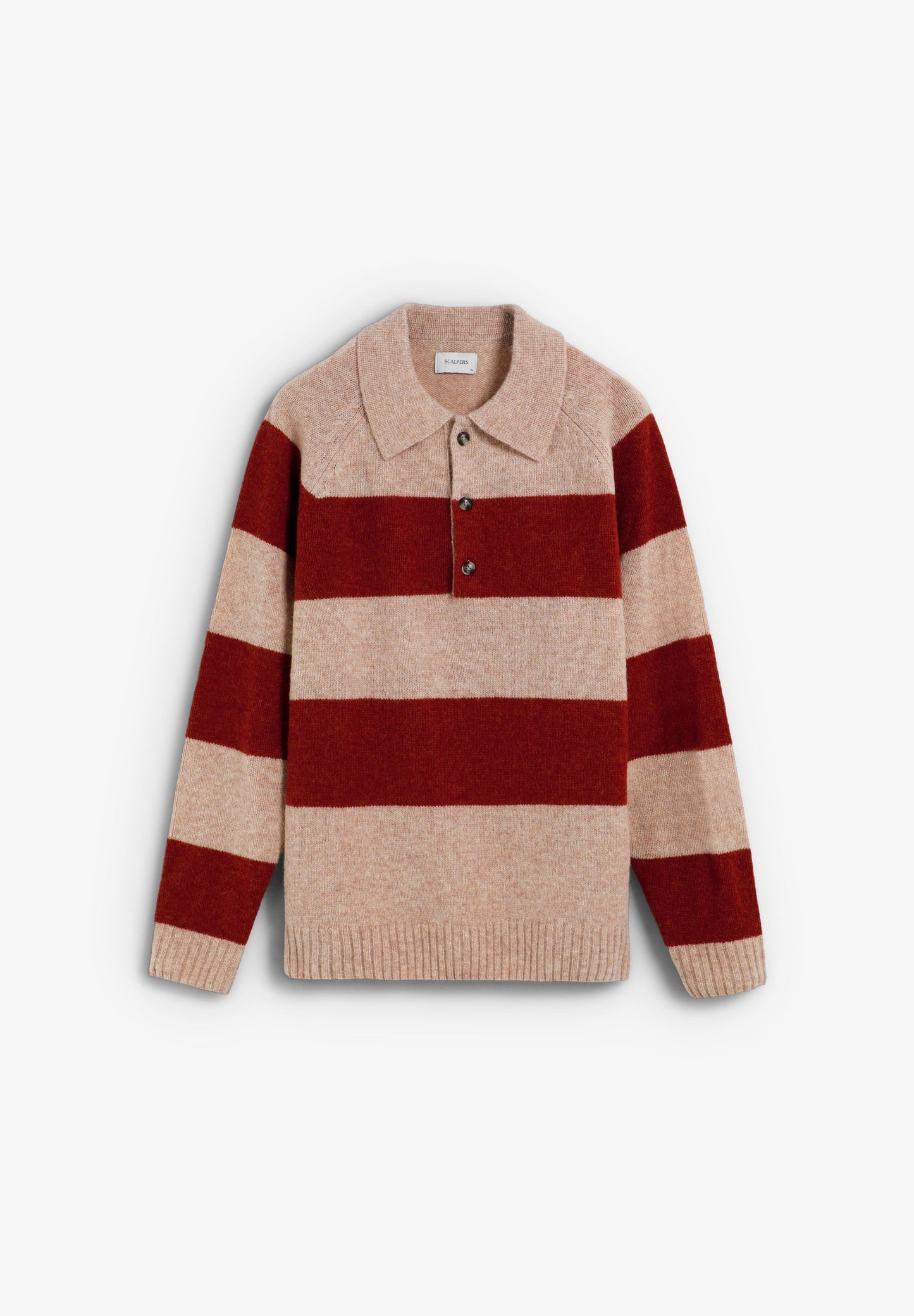 STRIPED POLO SWEATER