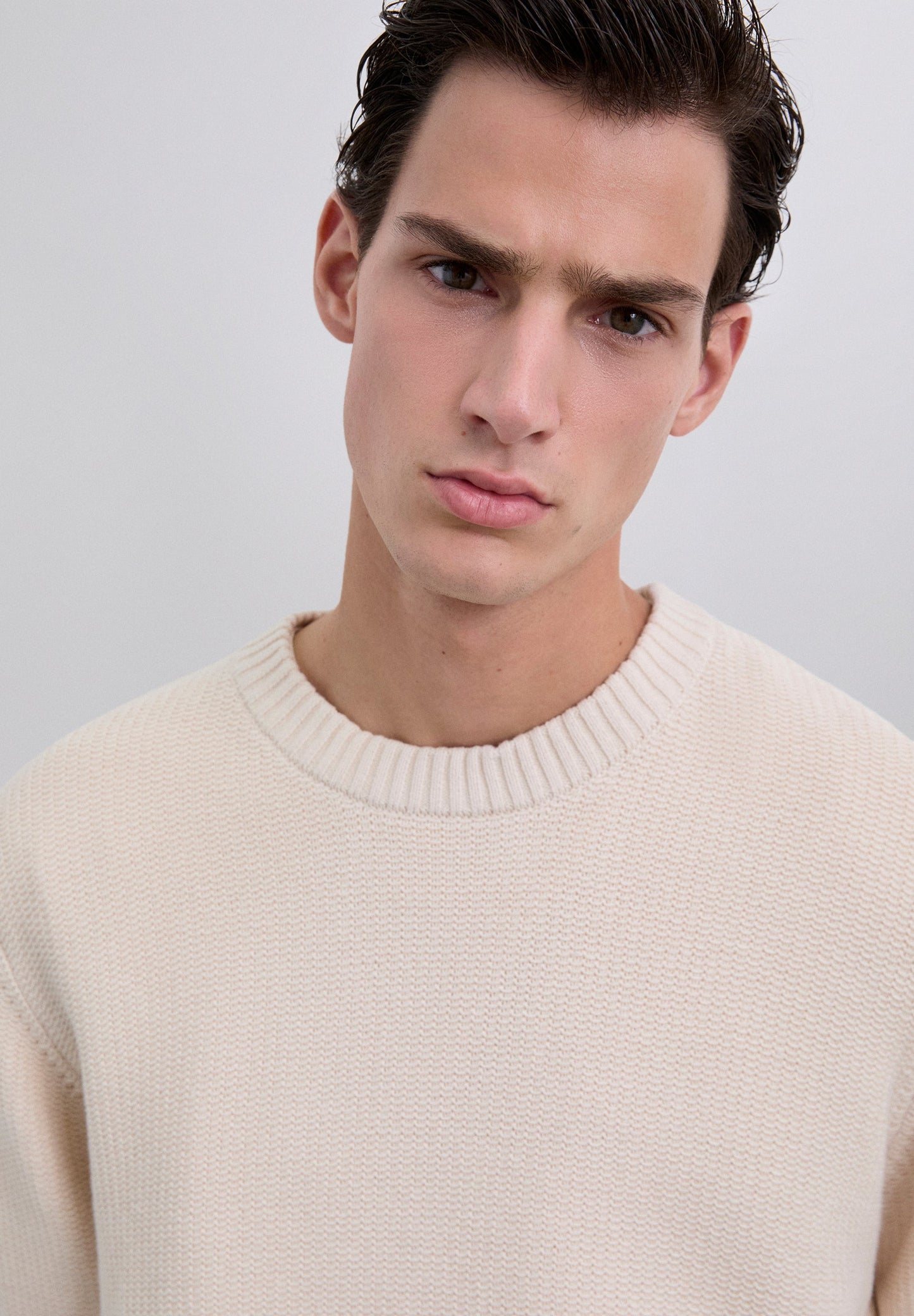 TEXTURED KNIT SWEATER