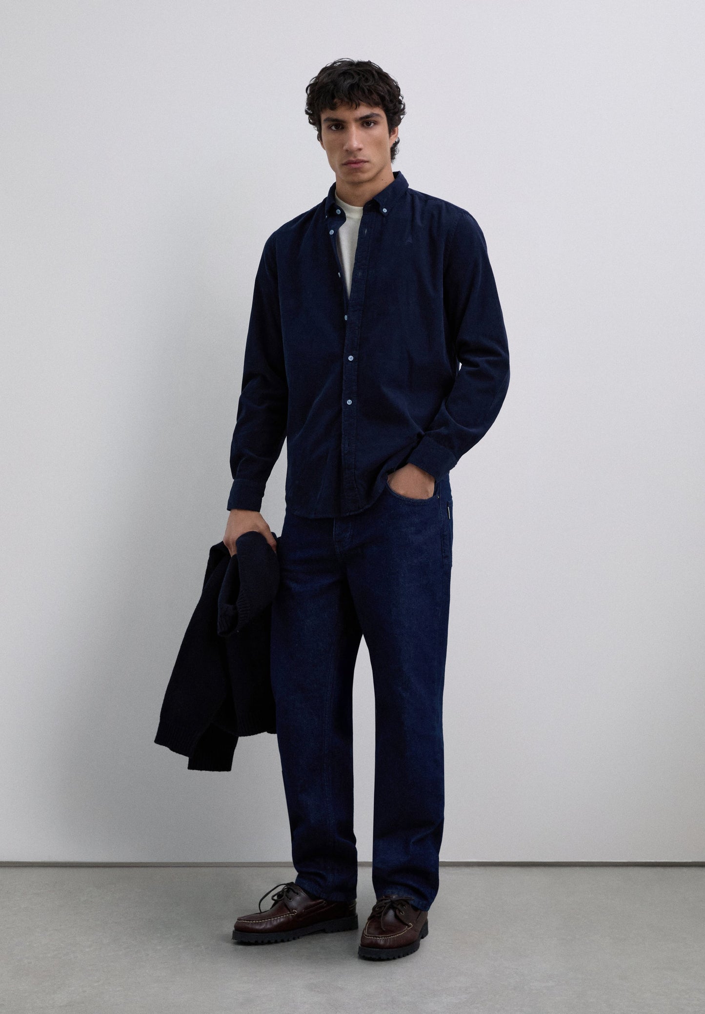 MICRO-CORDUROY SKULL SHIRT