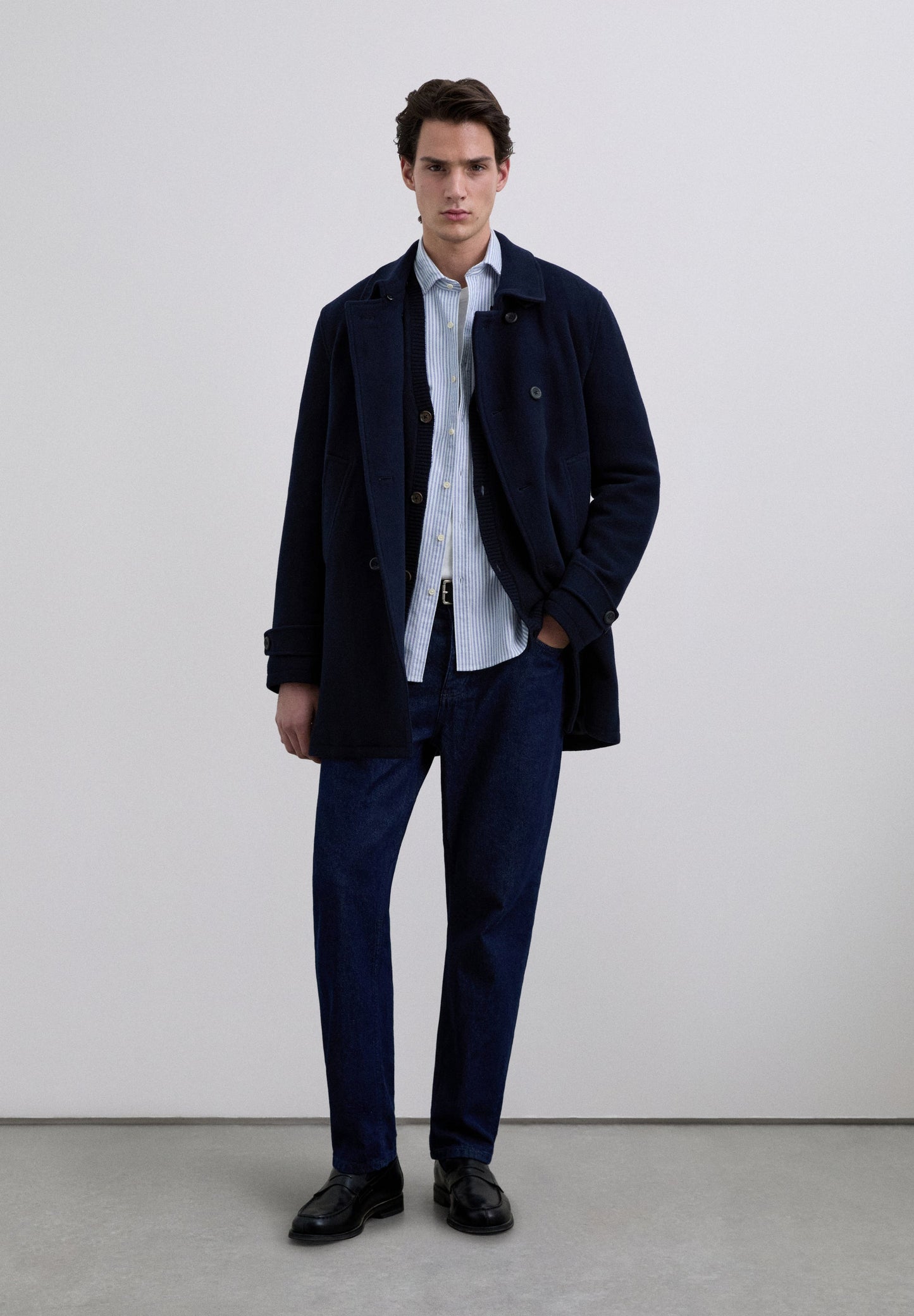 STRIPED OXFORD SHIRT WITH LOGO