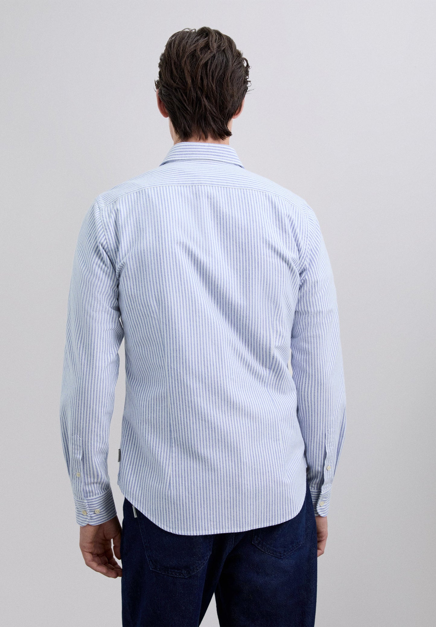 STRIPED OXFORD SHIRT WITH LOGO