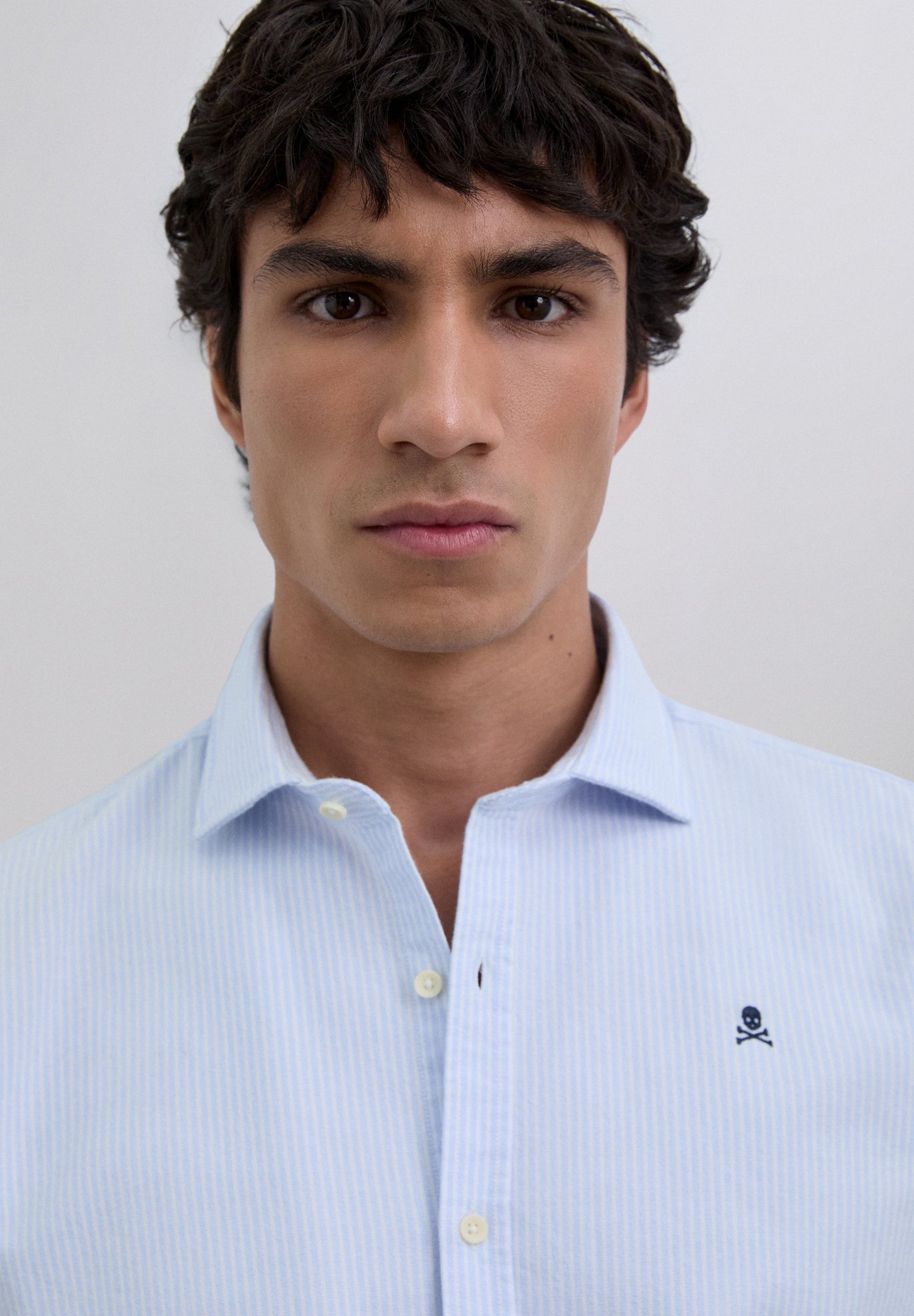STRIPED OXFORD SHIRT WITH LOGO