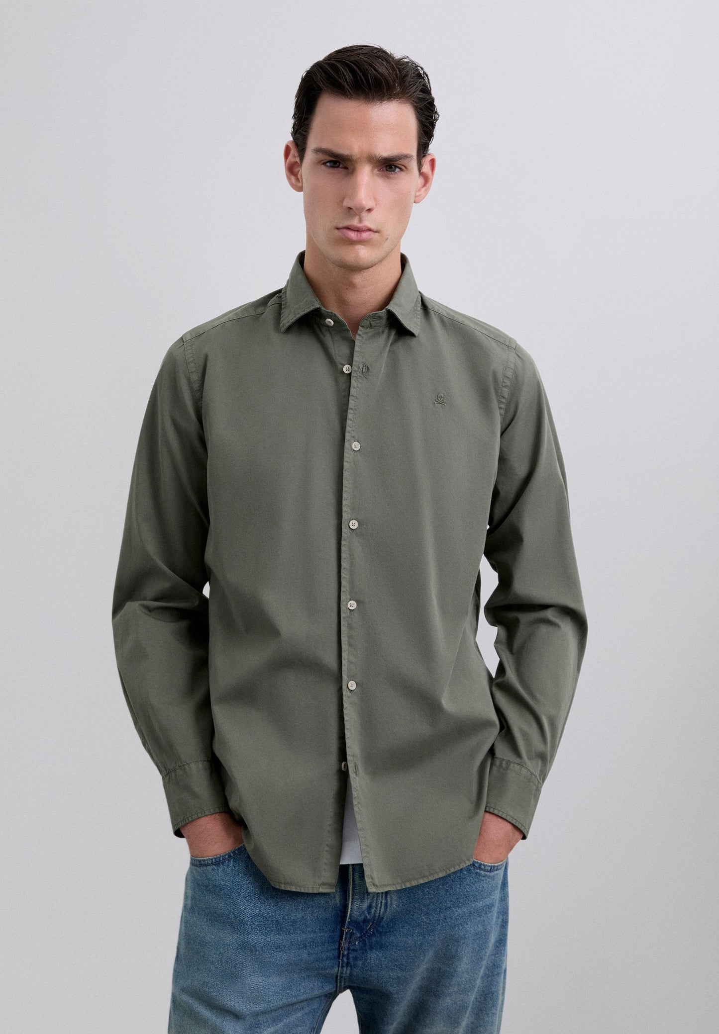 REGULAR FIT EMBROIDERED SHIRT