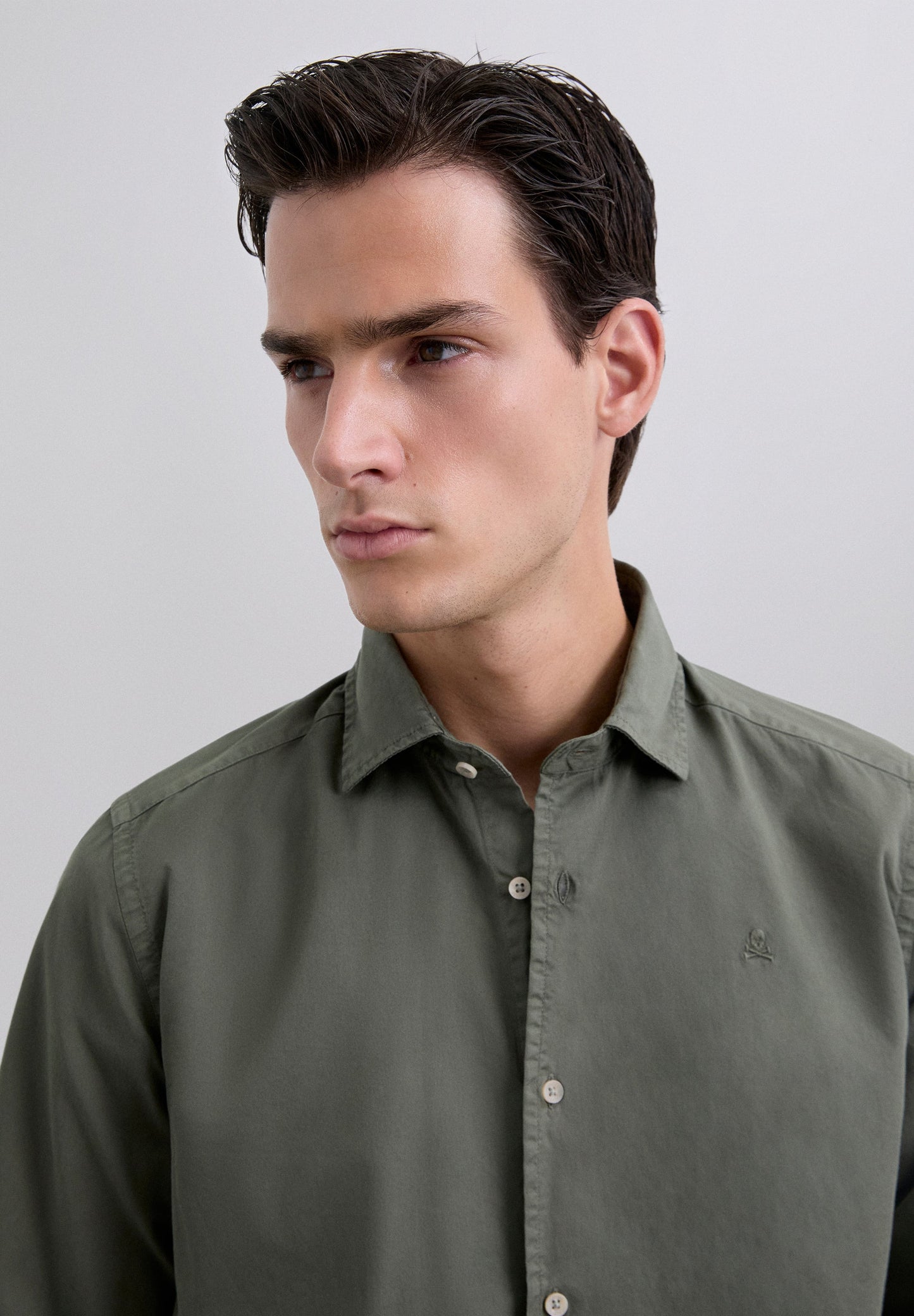 REGULAR FIT EMBROIDERED SHIRT
