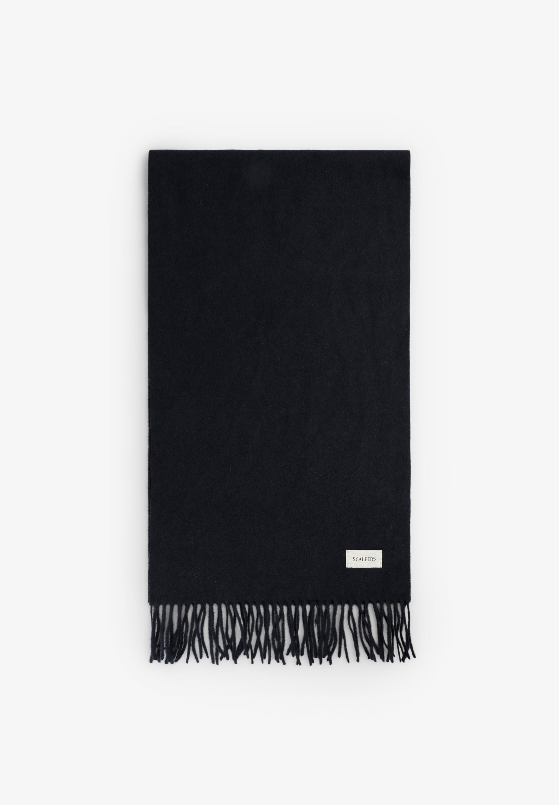BASIC WOOL SCARF WITH FRINGES
