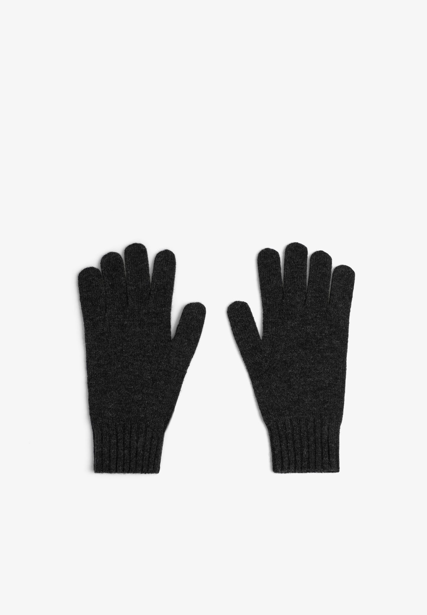 KNIT WOOL AND CASHMERE GLOVES