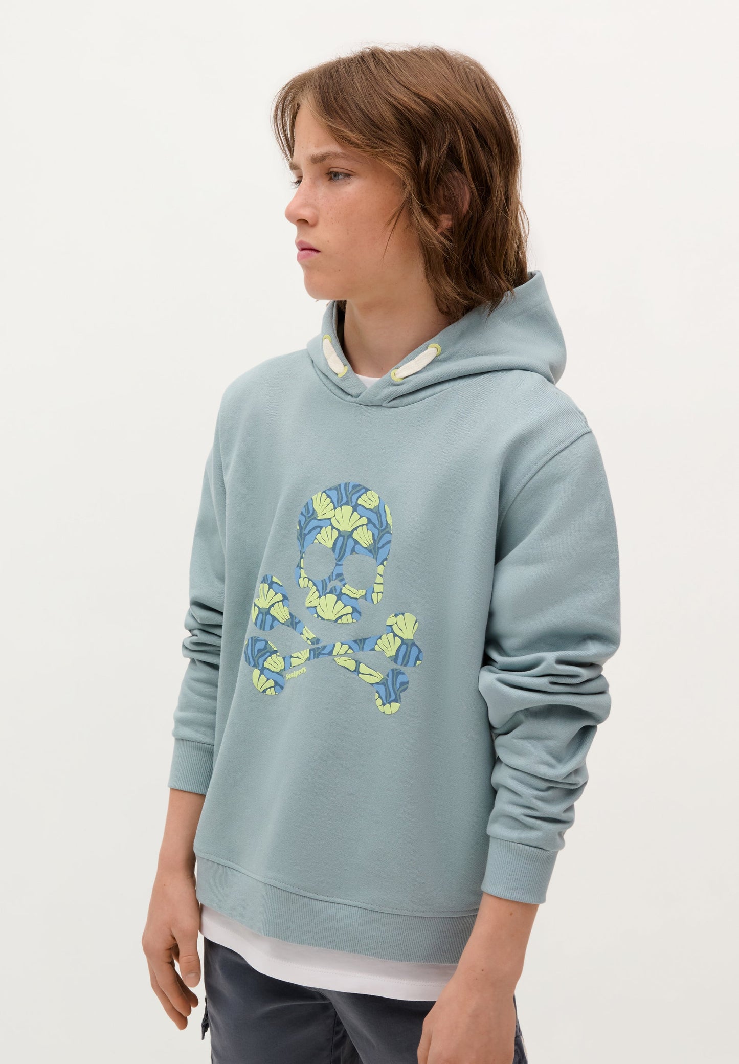 SCTROPICAL SKULL HOODIE KIDS