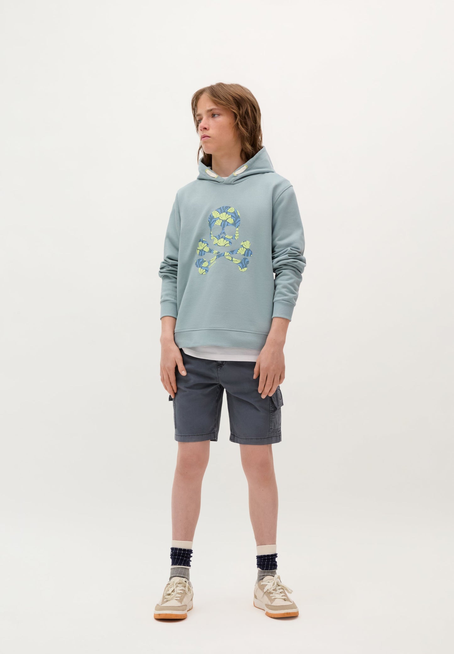 SCTROPICAL SKULL HOODIE KIDS