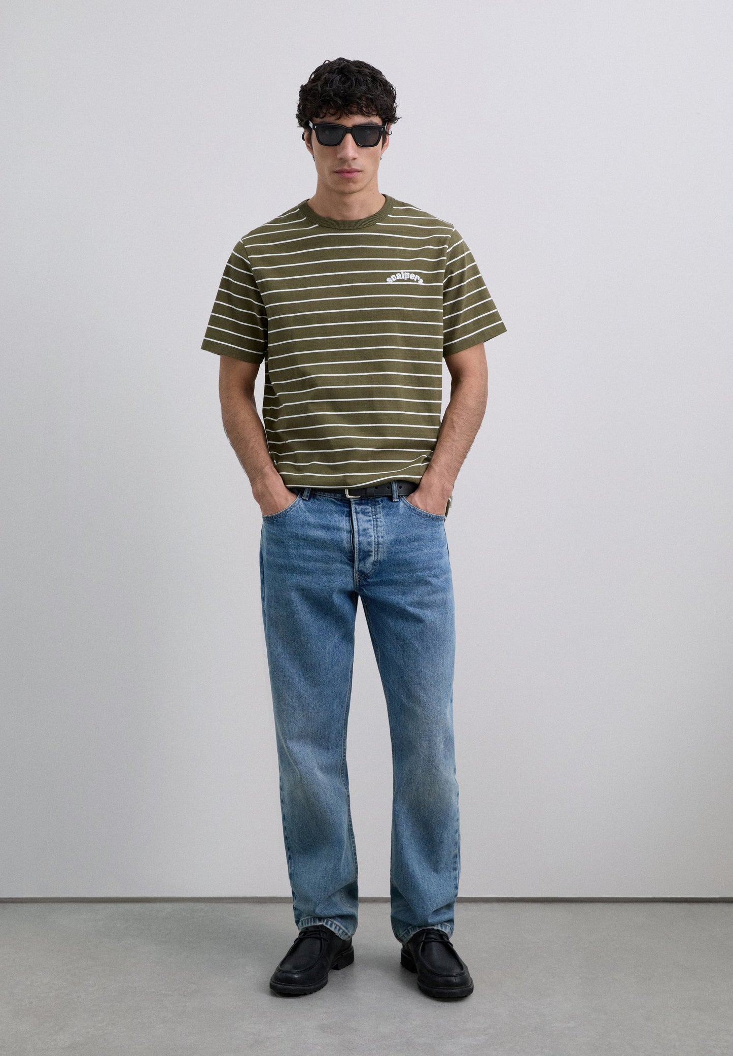 SCSTRIPESEMB TEE
