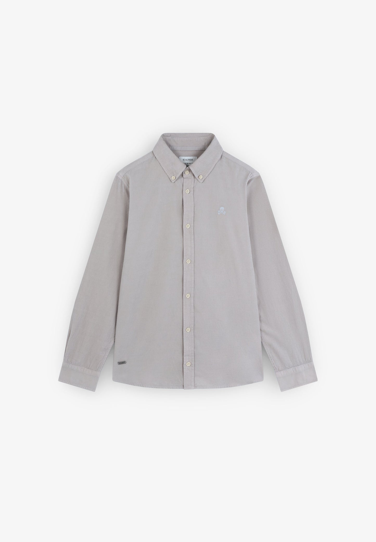 MICRO CORDUROY SHIRT WITH EMBROIDERED SKULL