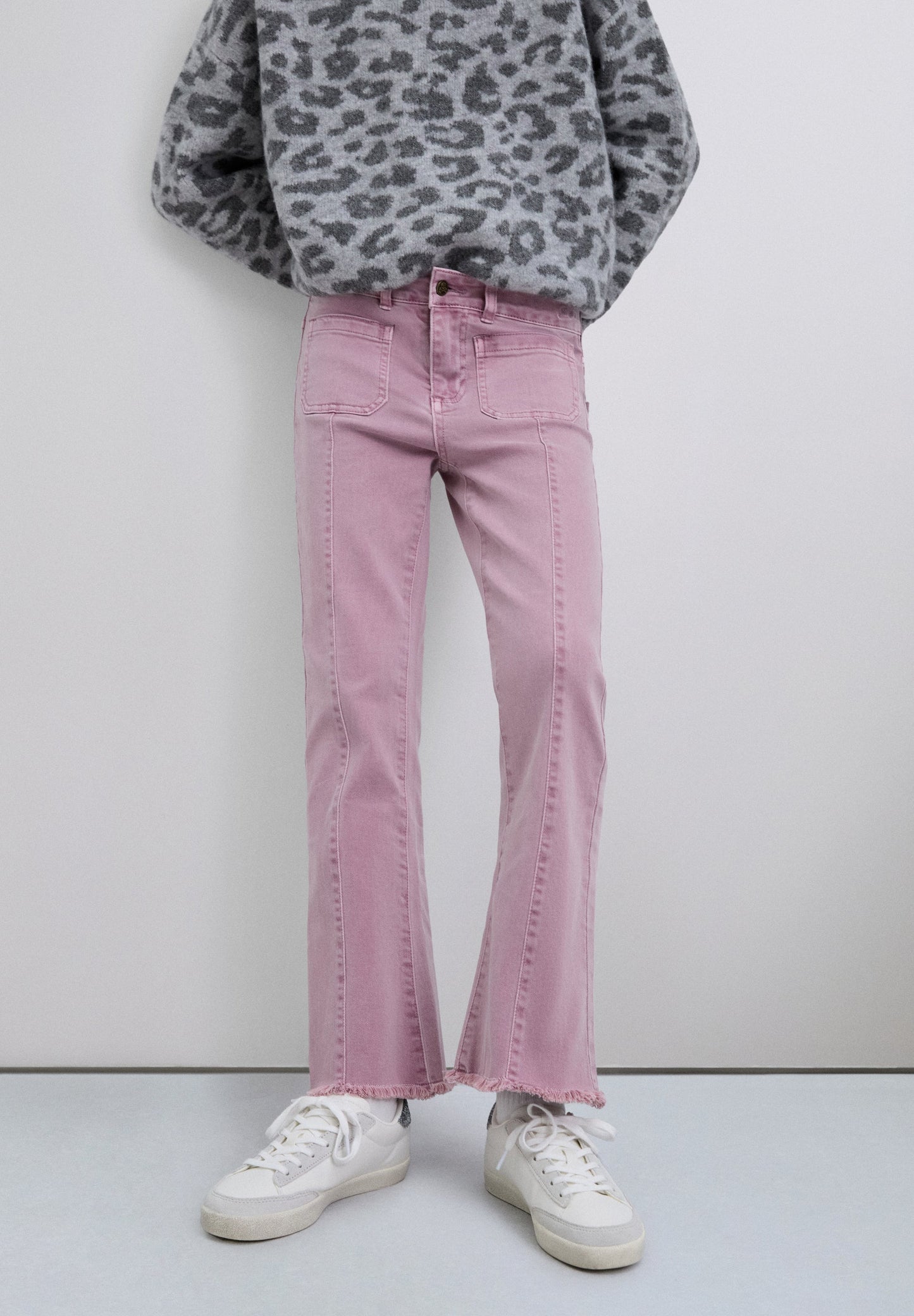 FLARED TROUSERS WITH FRINGING