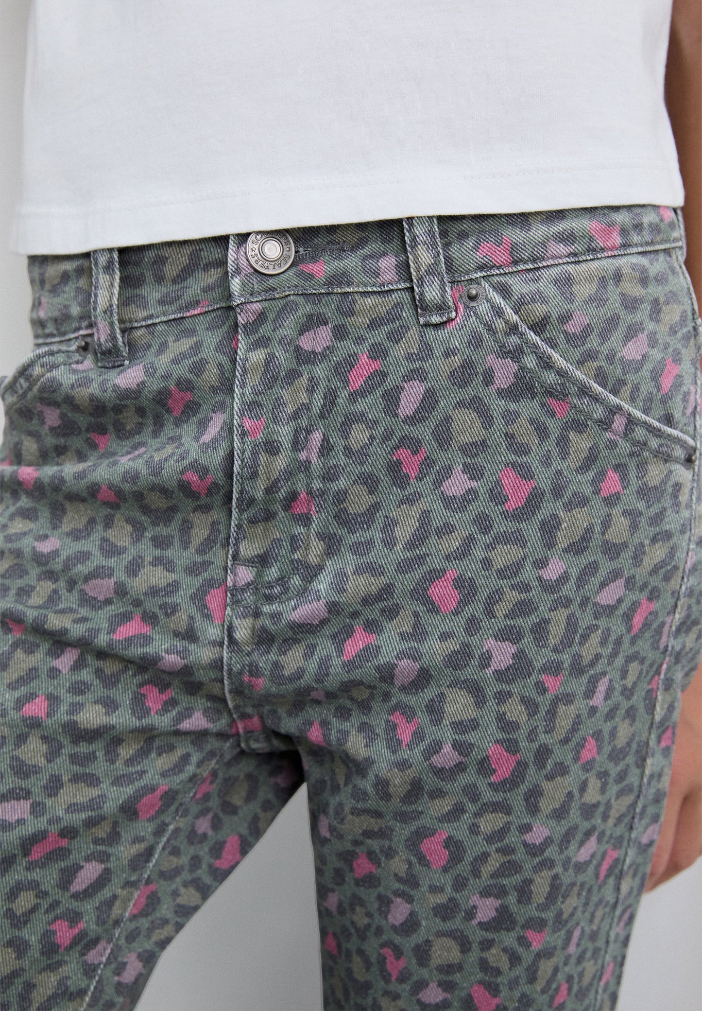 FLARED PRINTED TROUSERS