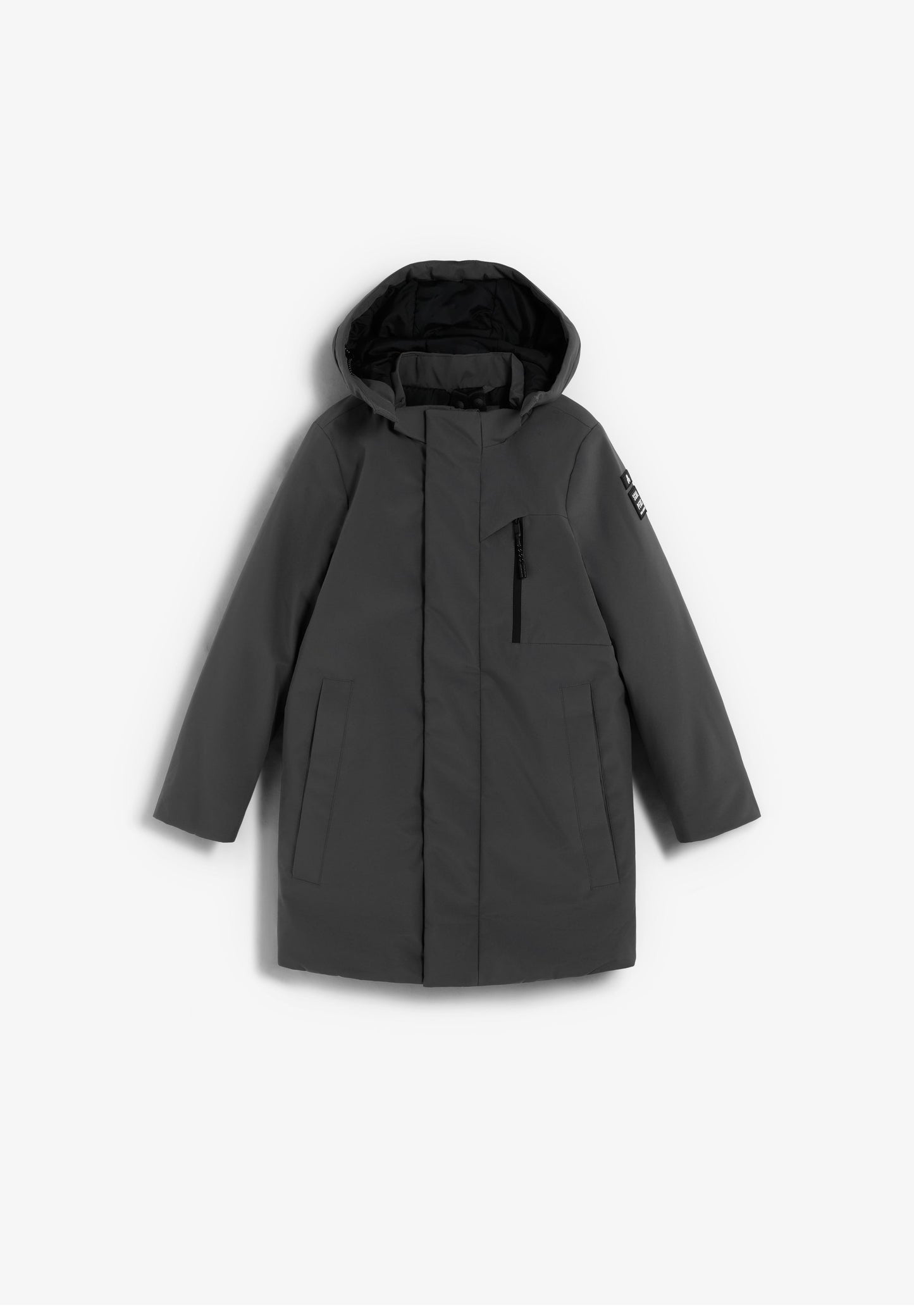 LONG PARKA WITH SIDE PATCH