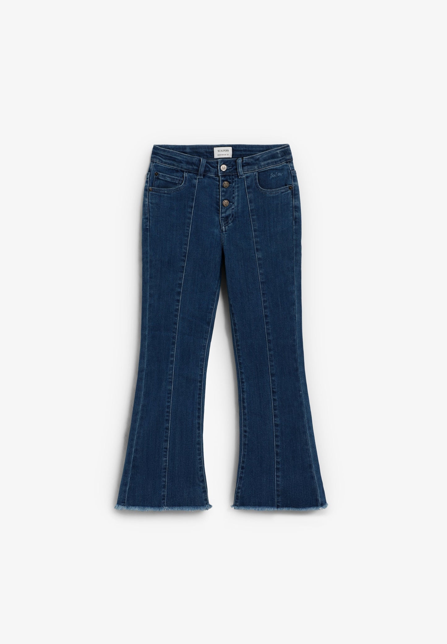 FLARED DENIM TROUSERS