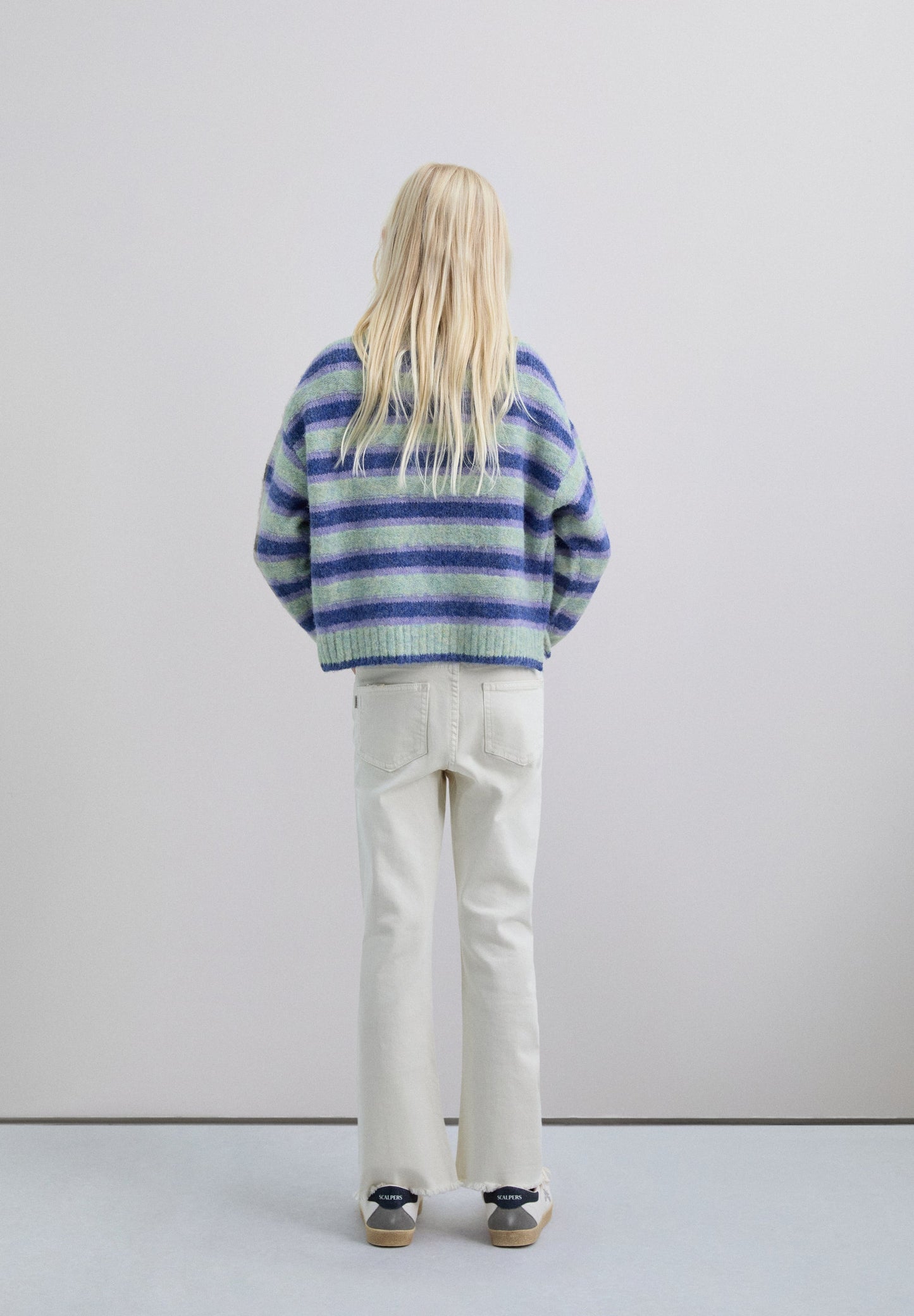 FLARED DENIM TROUSERS