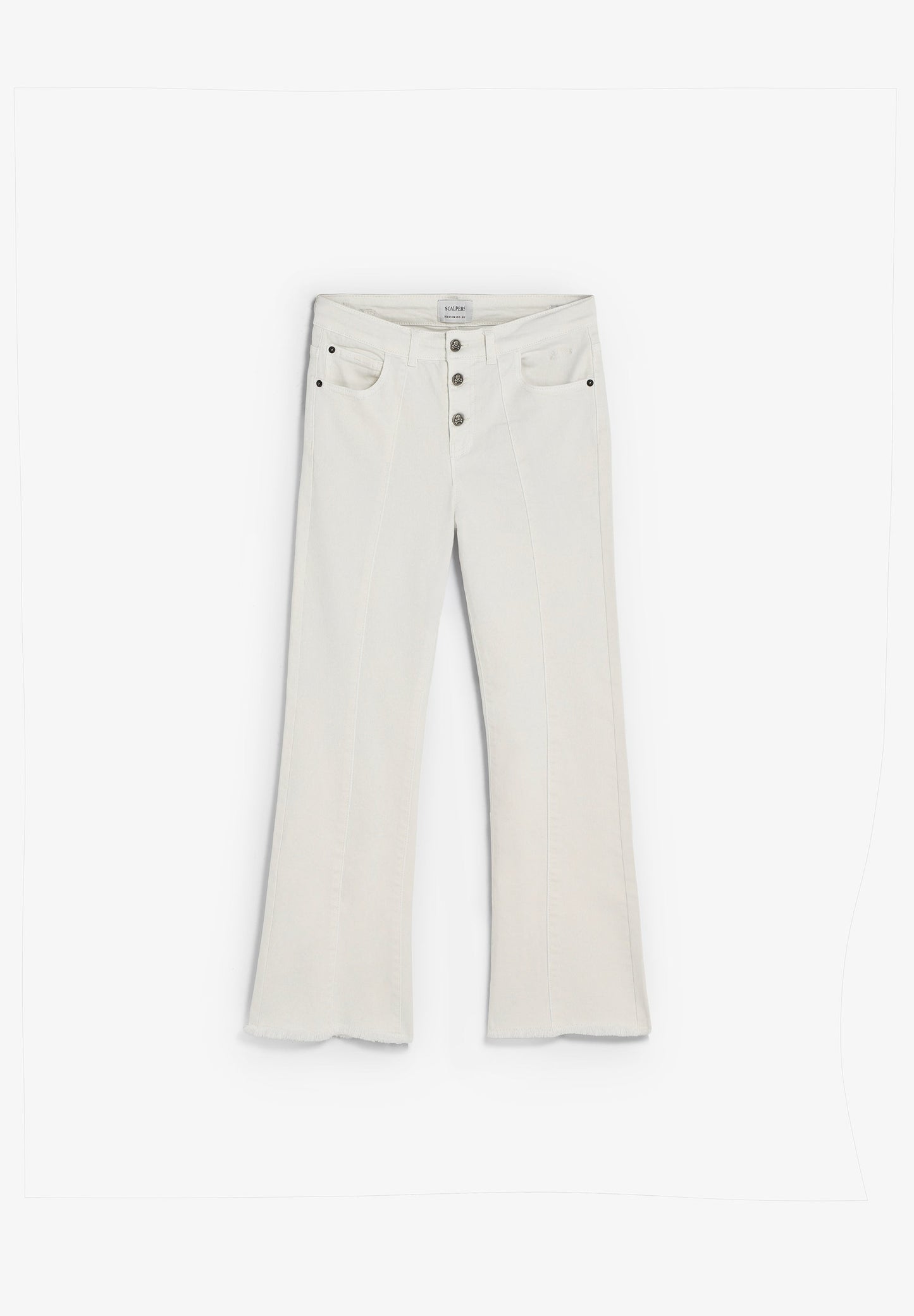 FLARED DENIM TROUSERS