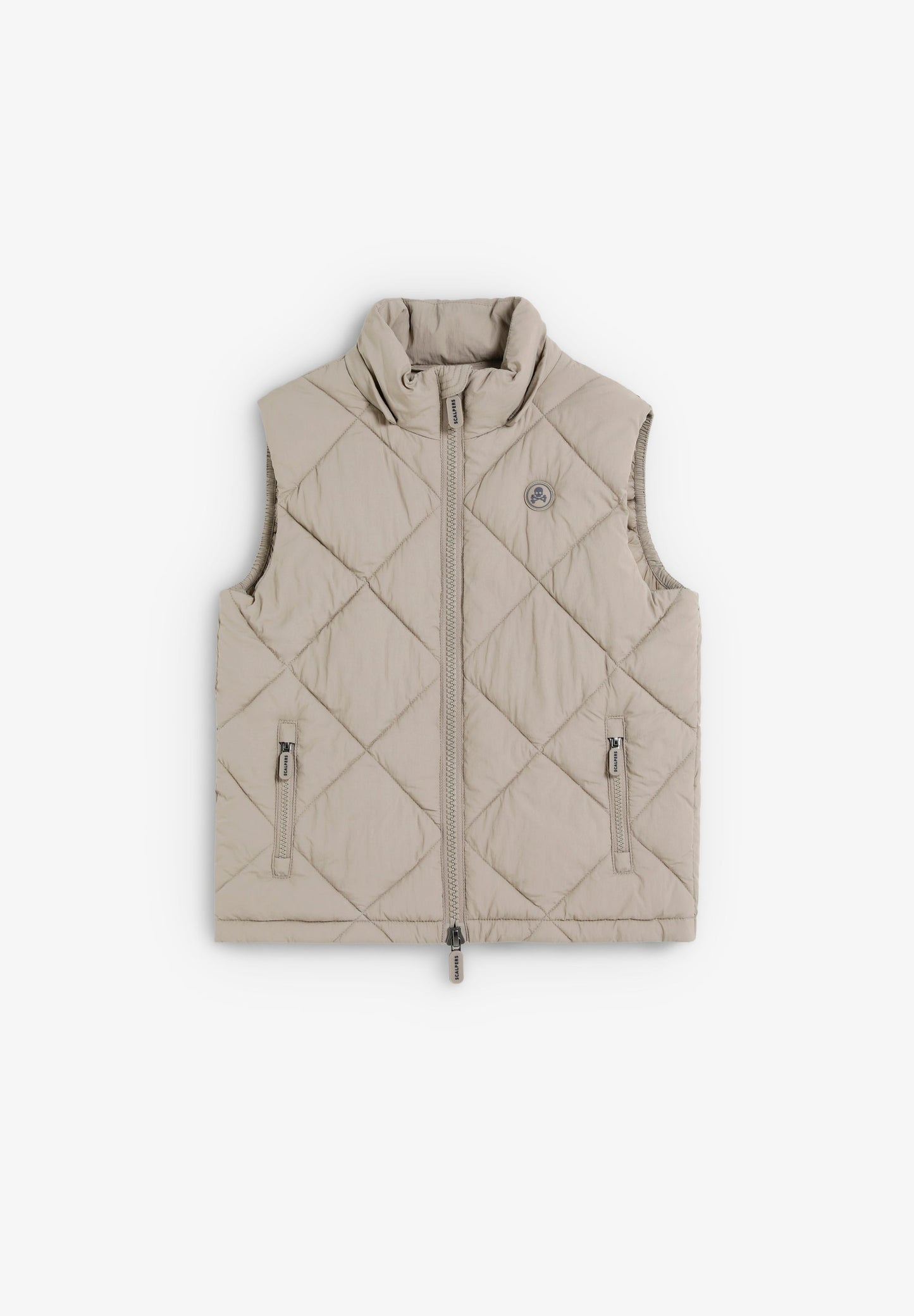 SKULL PUFFER VEST WITH HOOD