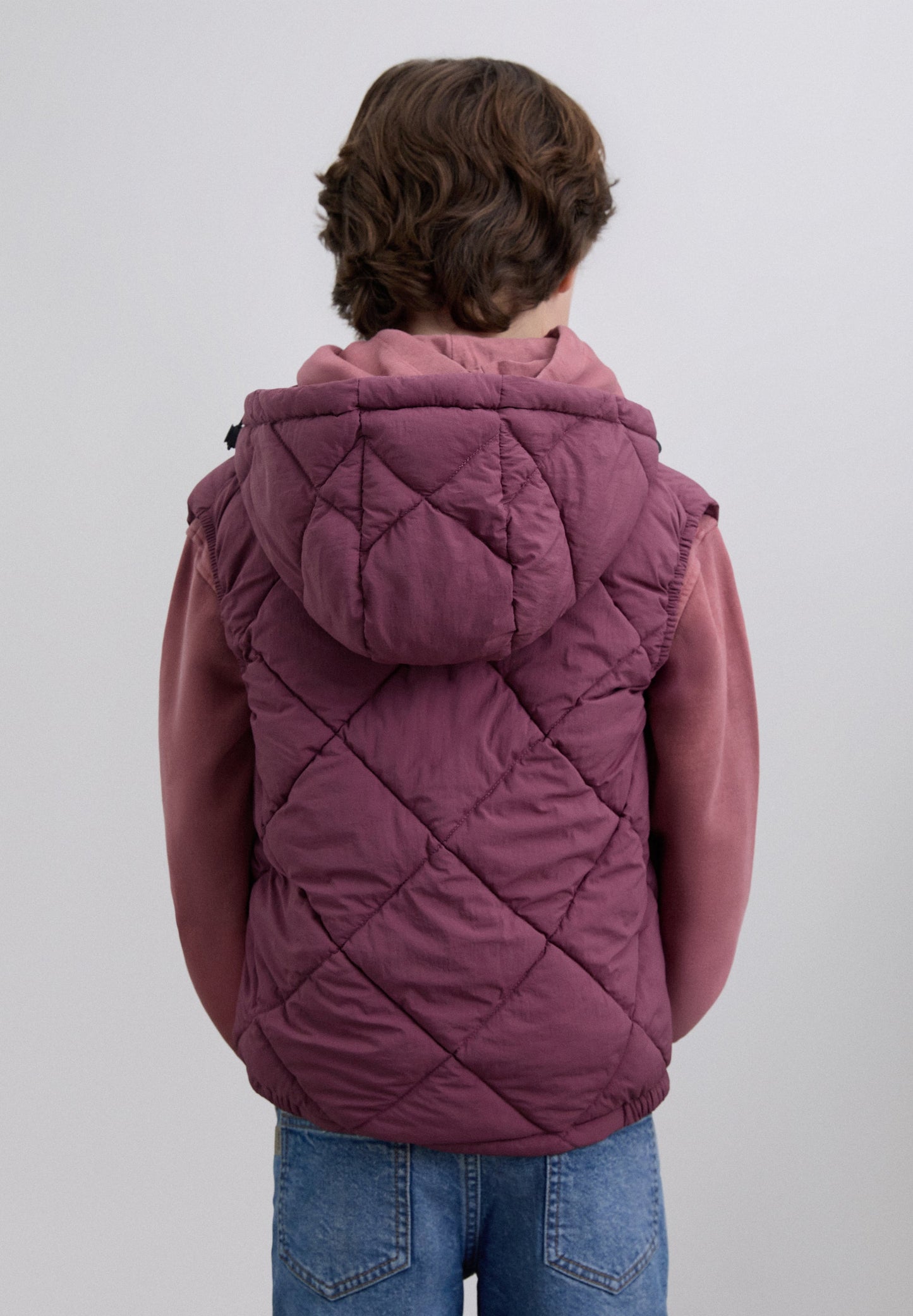 SKULL PUFFER VEST WITH HOOD