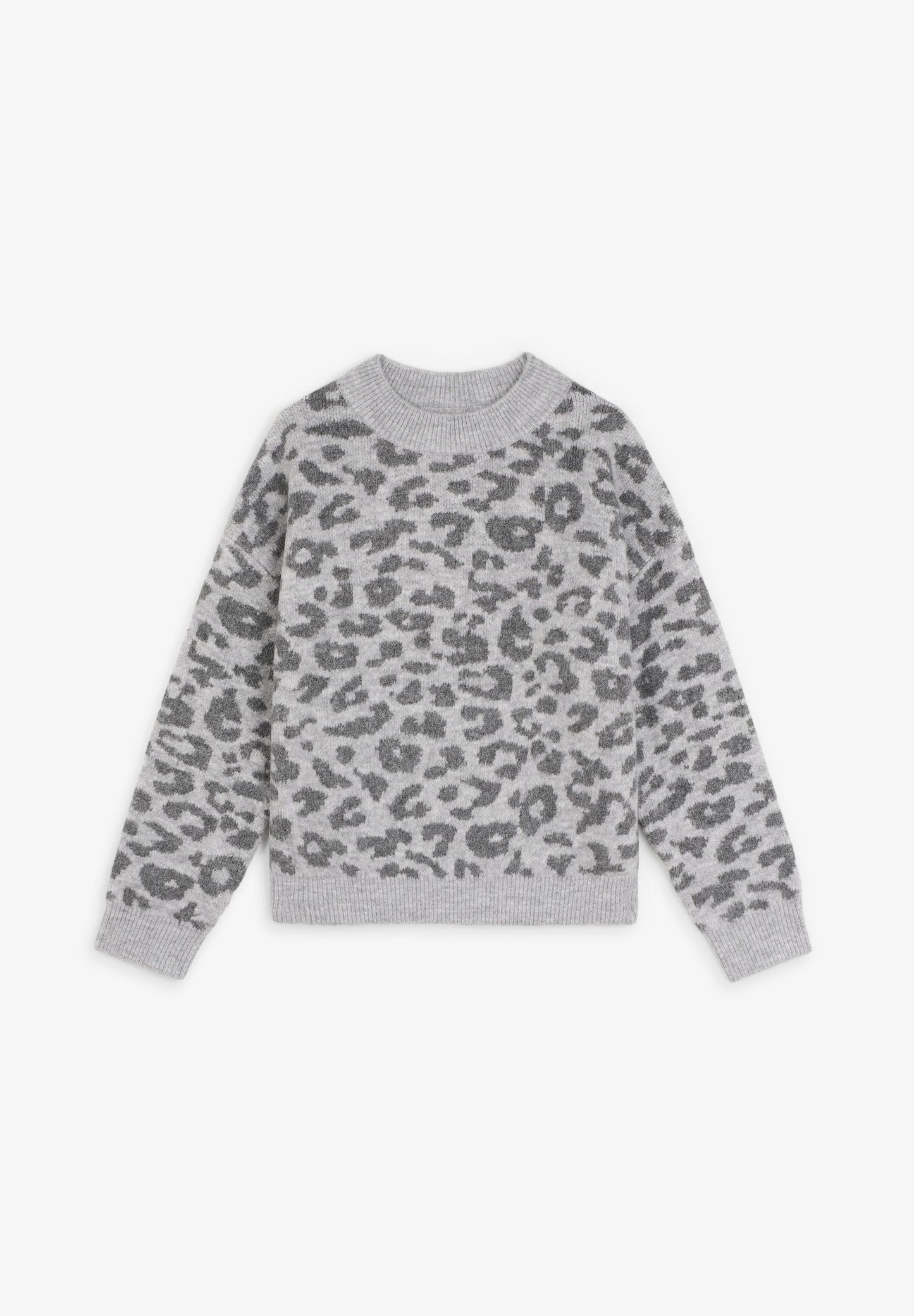 ANIMAL PRINT KNIT SWEATER