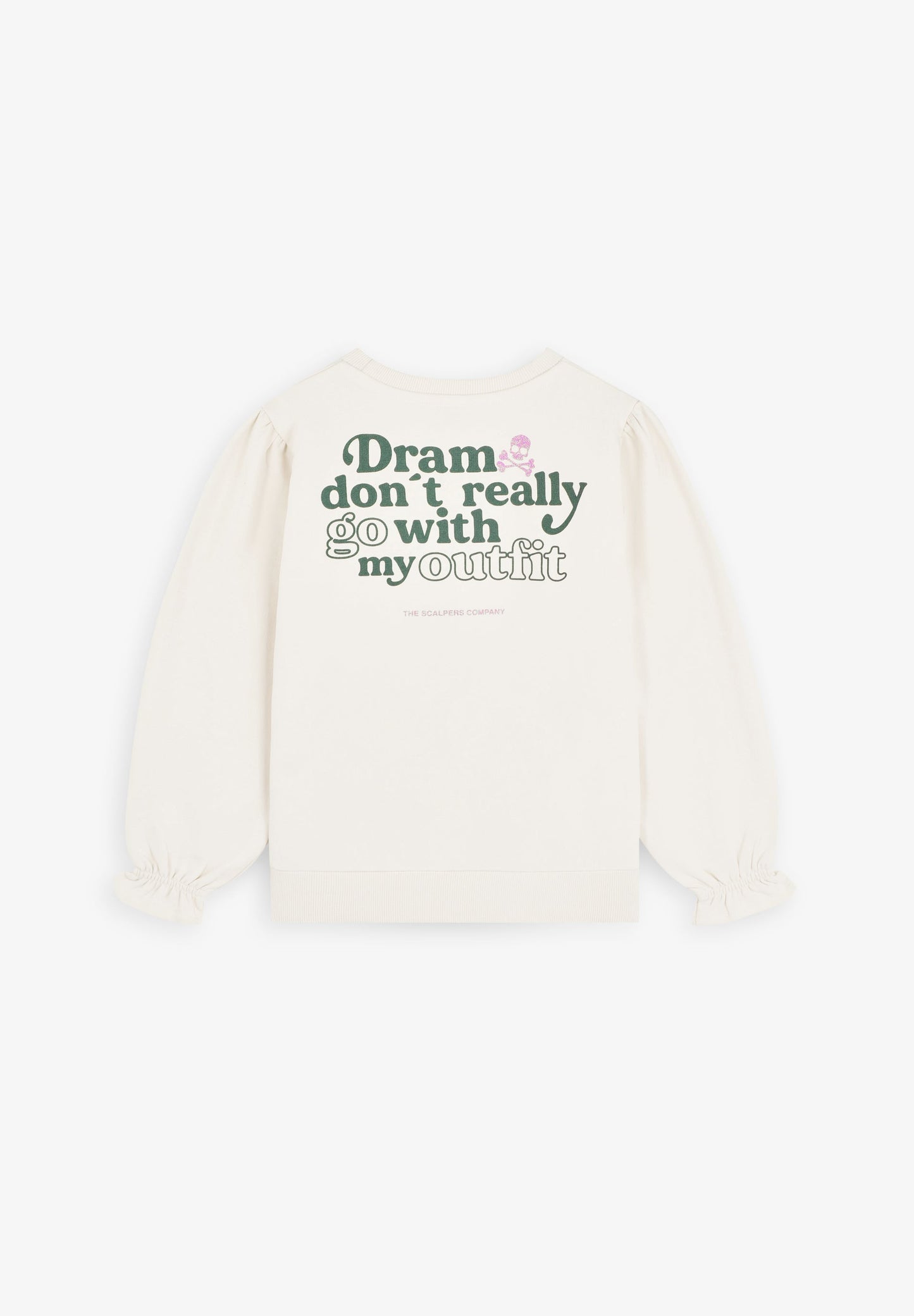 PRINTED PUFF SLEEVE SWEATSHIRT