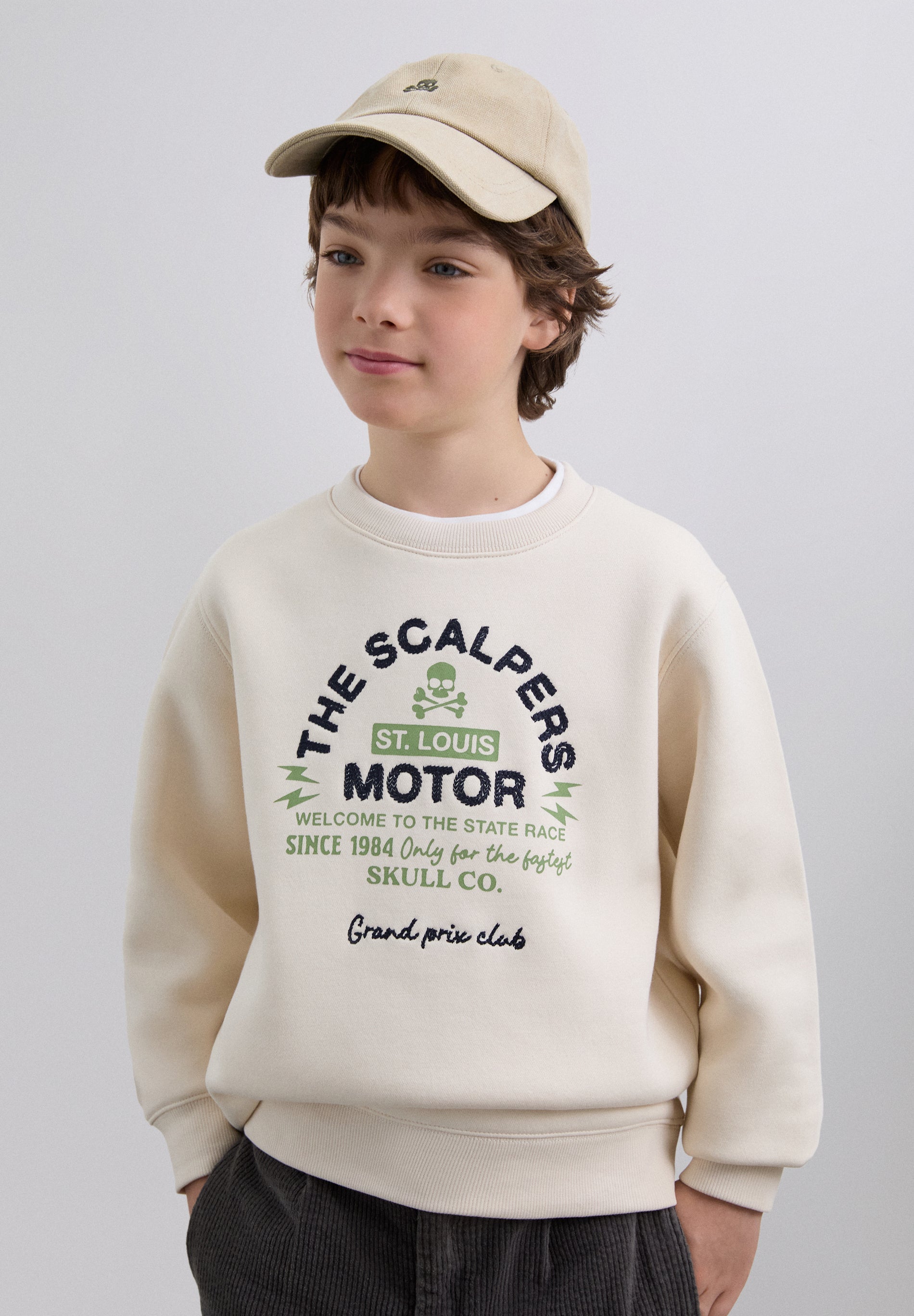 SWEATSHIRT WITH LOGO PRINT