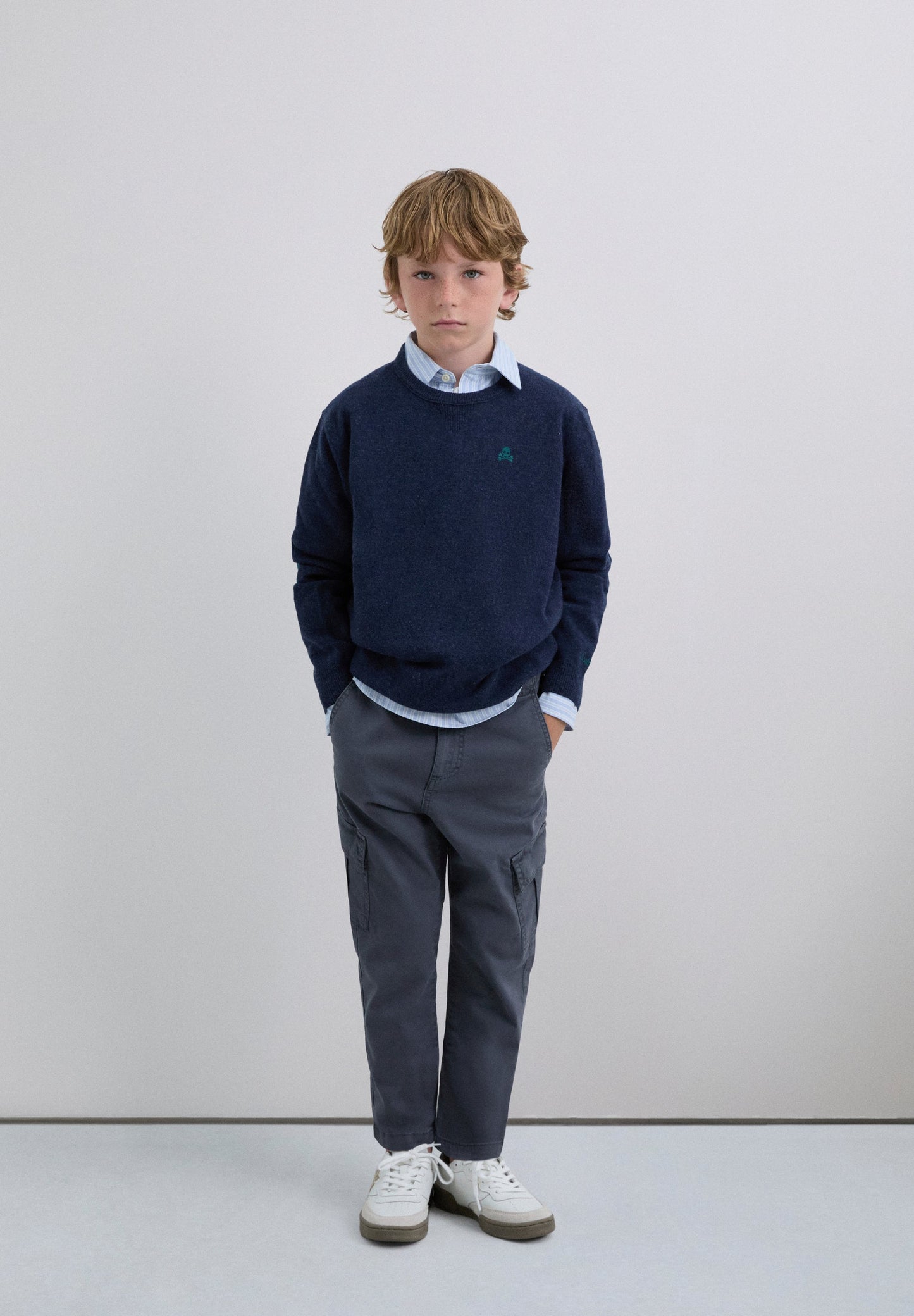 SKULL SWEATER WITH ELBOW PADS