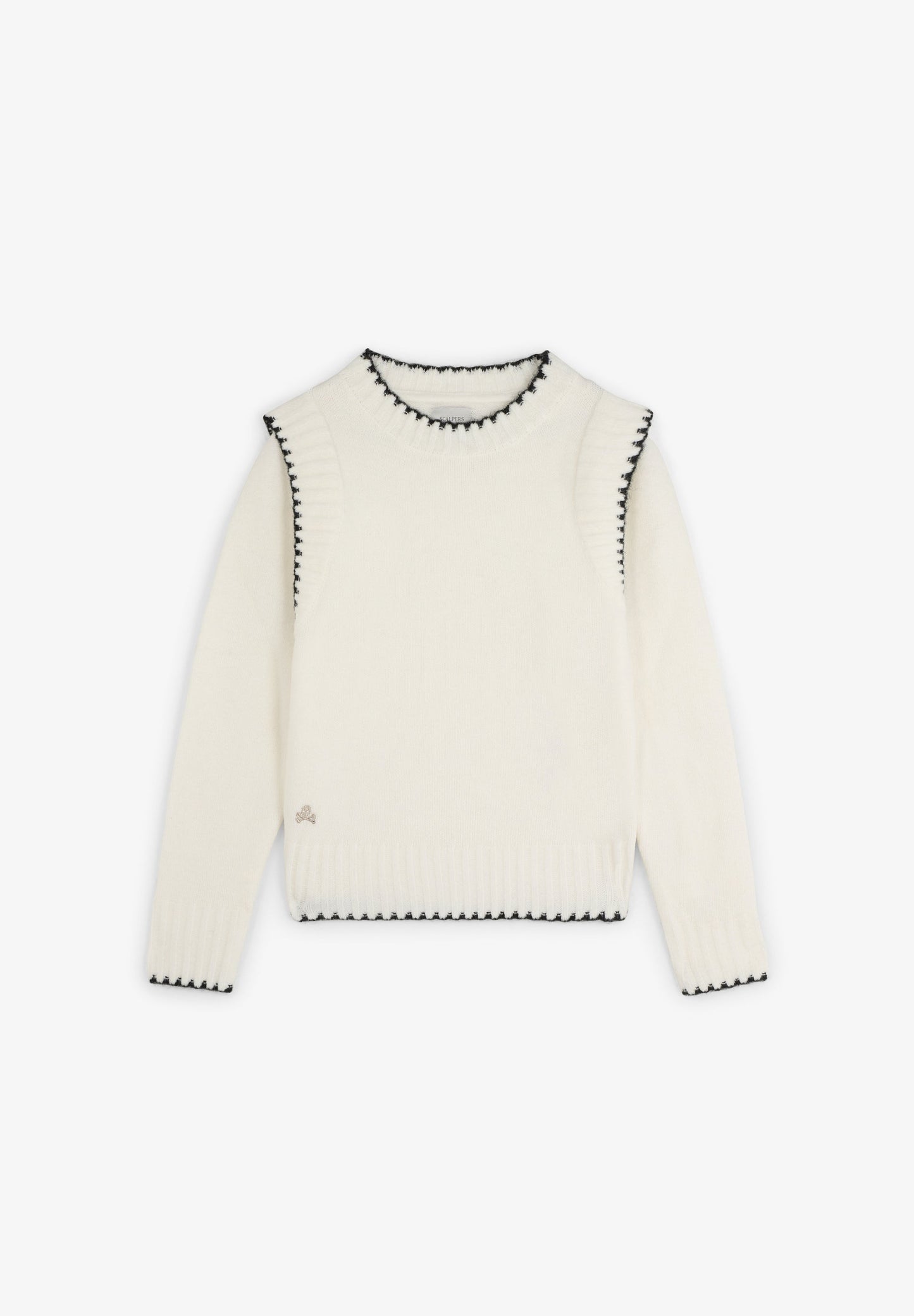 CONTRAST KNIT SWEATER