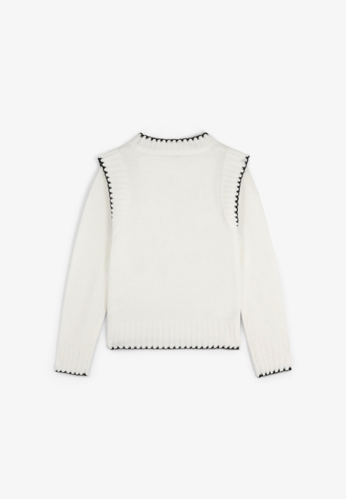 CONTRAST KNIT SWEATER