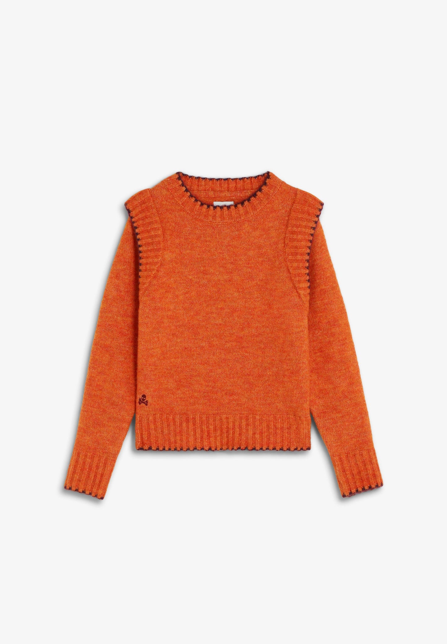 CONTRAST KNIT SWEATER