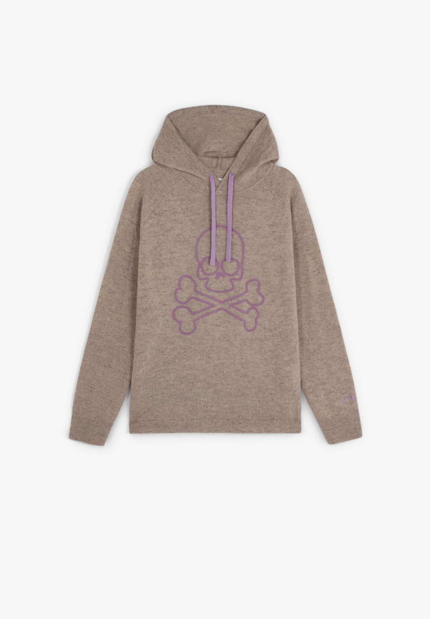 KNIT HOODIE WITH SKULL