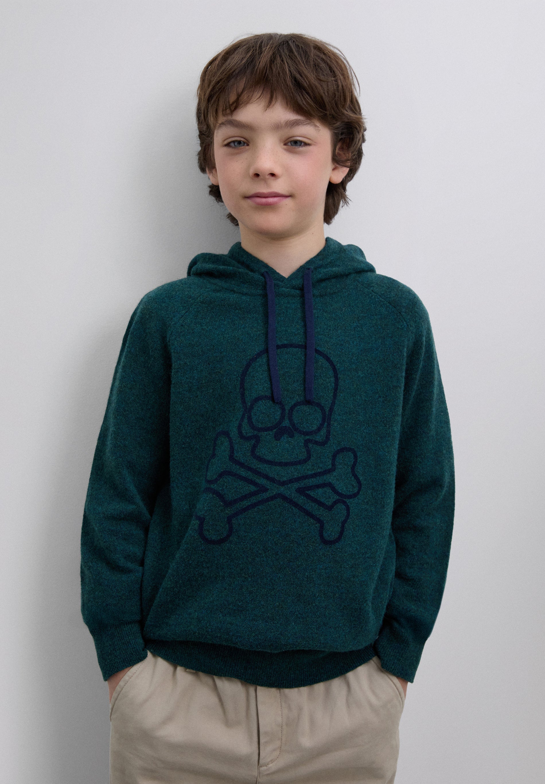 HOODED SKULL SWEATER