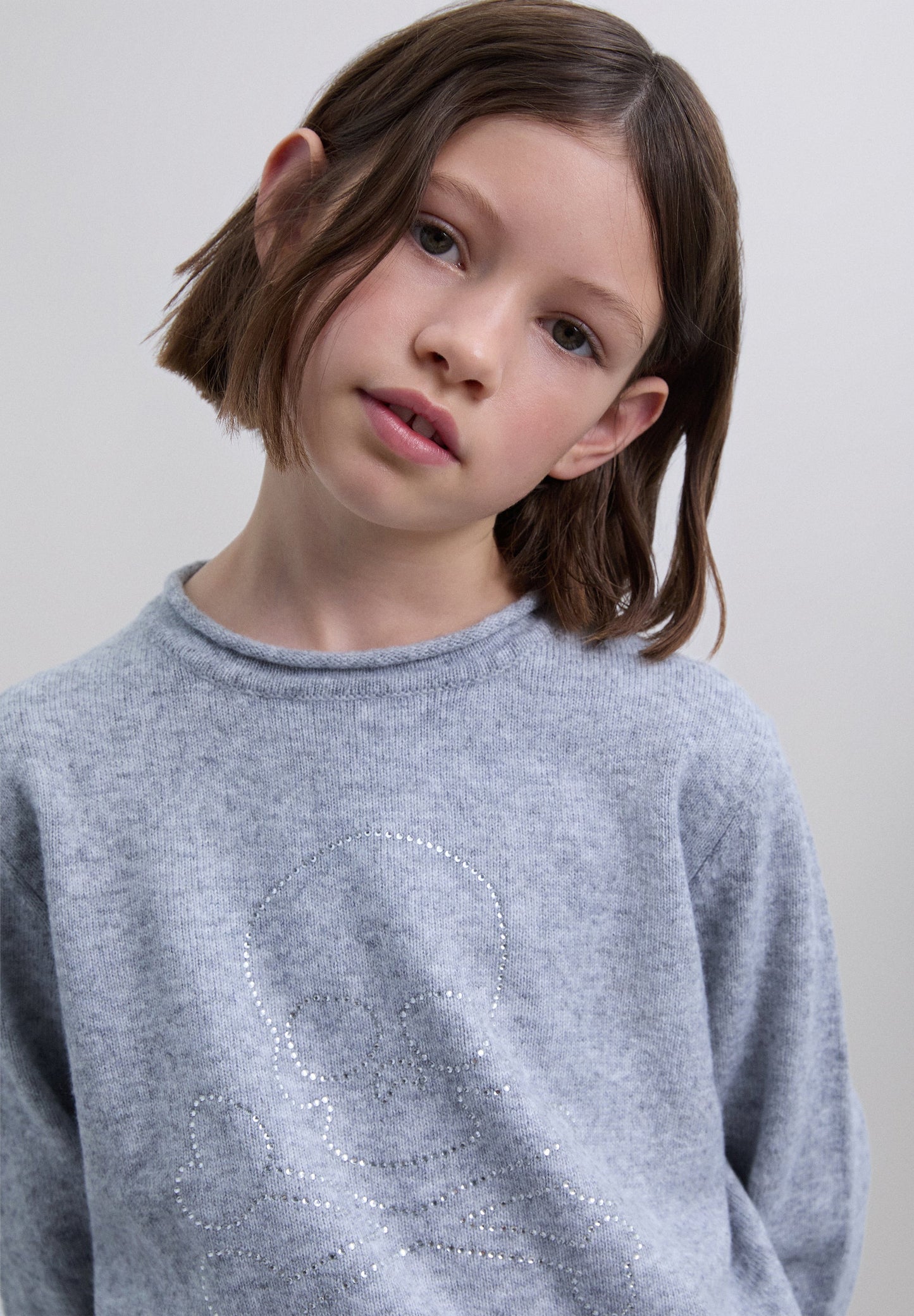 RHINESTONE SKULL SWEATER