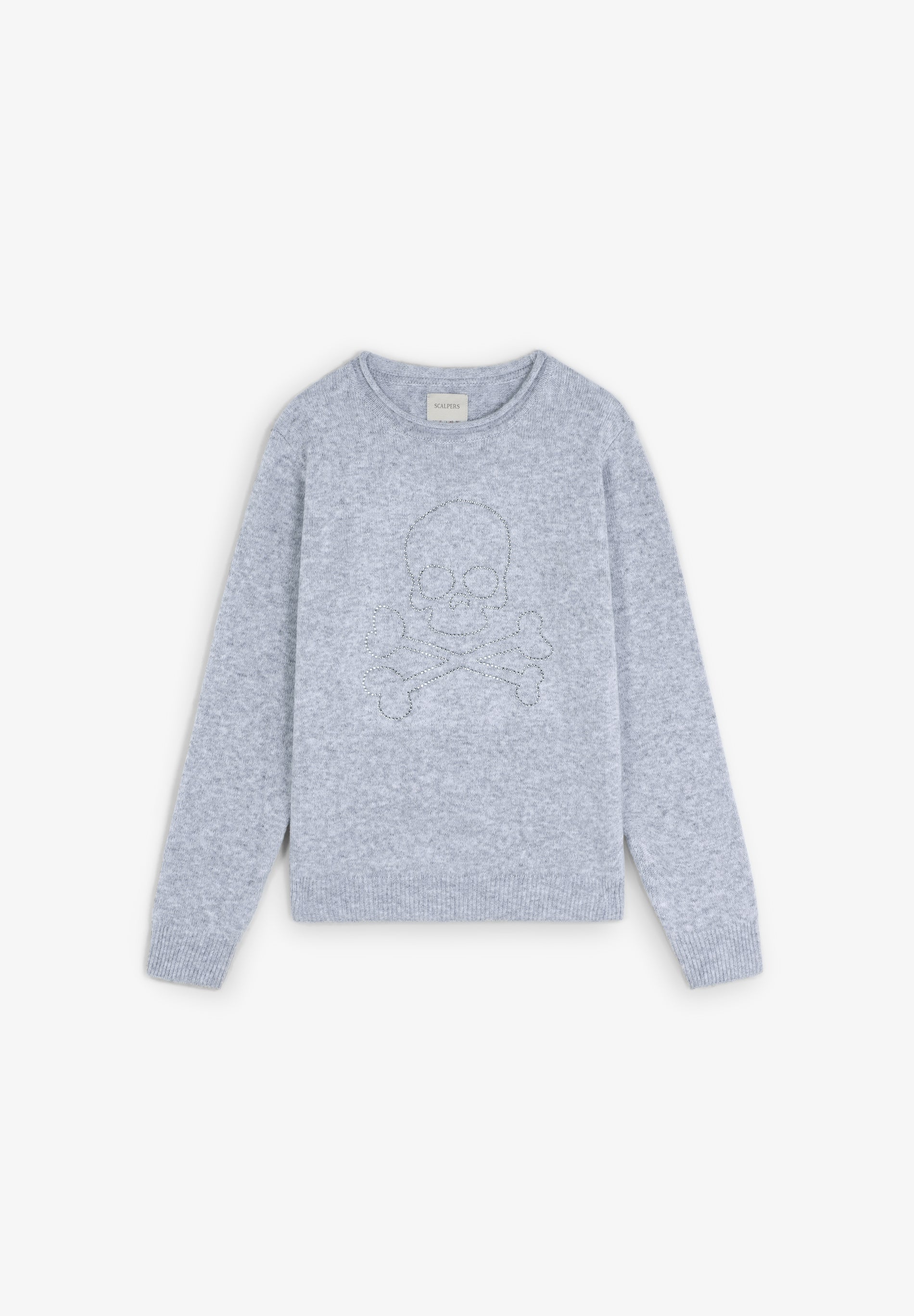 RHINESTONE SKULL SWEATER