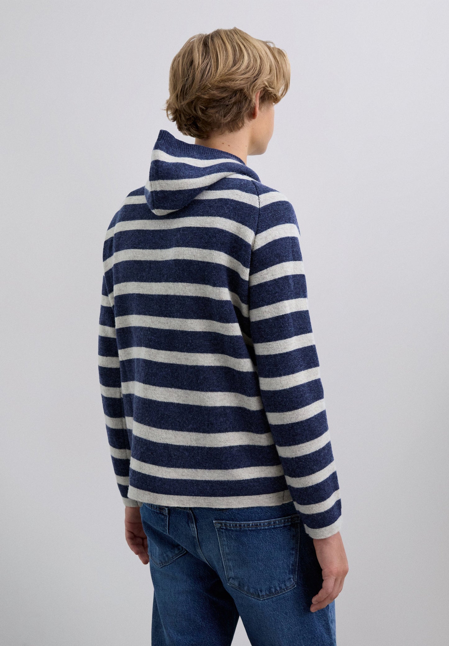 STRIPED KNIT SWEATER WITH SKULL