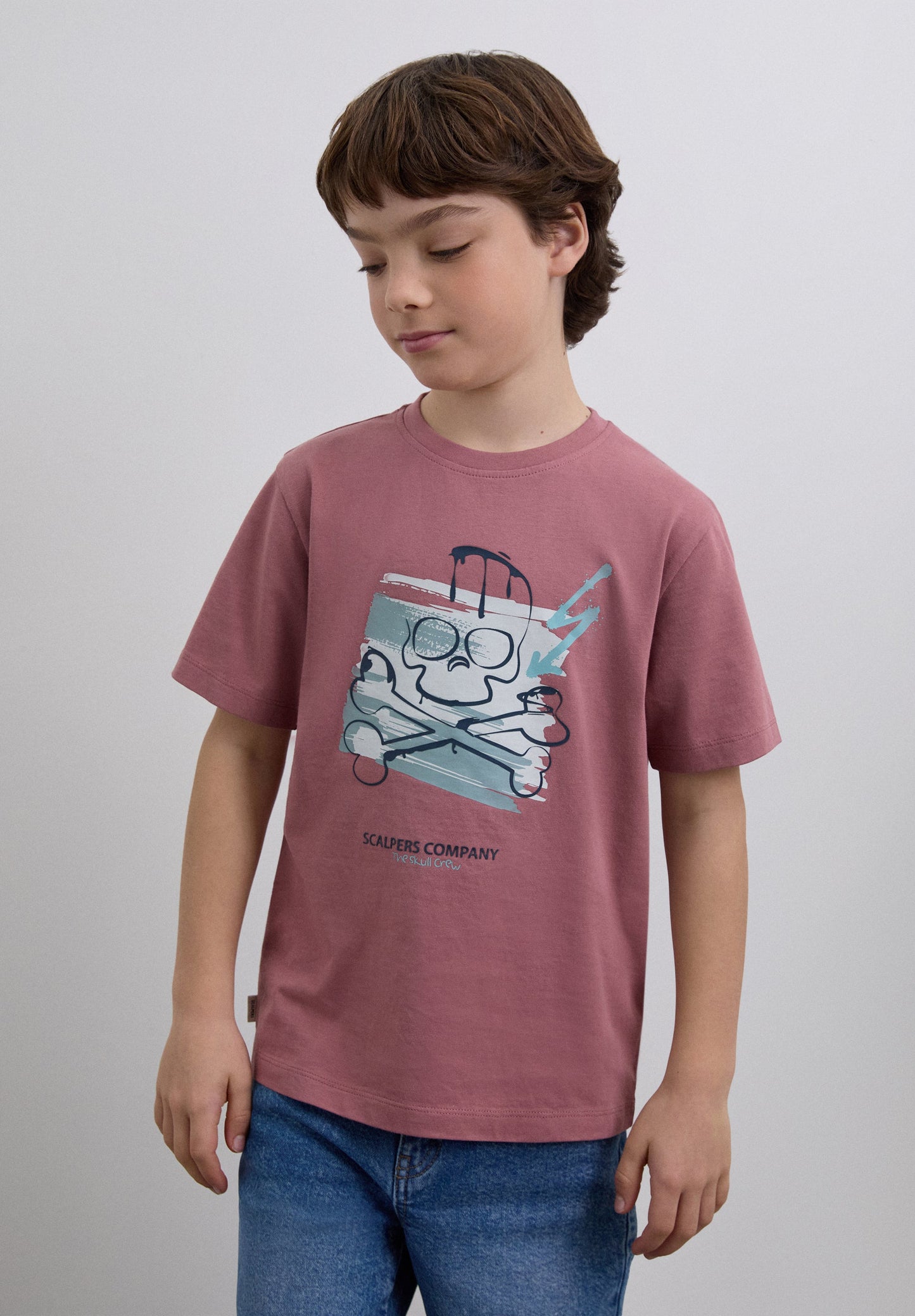 T-SHIRT WITH SKULL PRINT