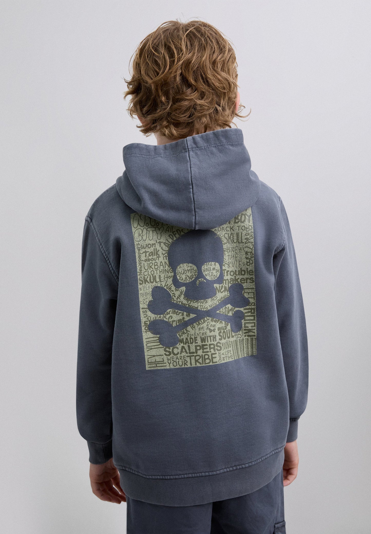 SKULL PRINT HOODIE