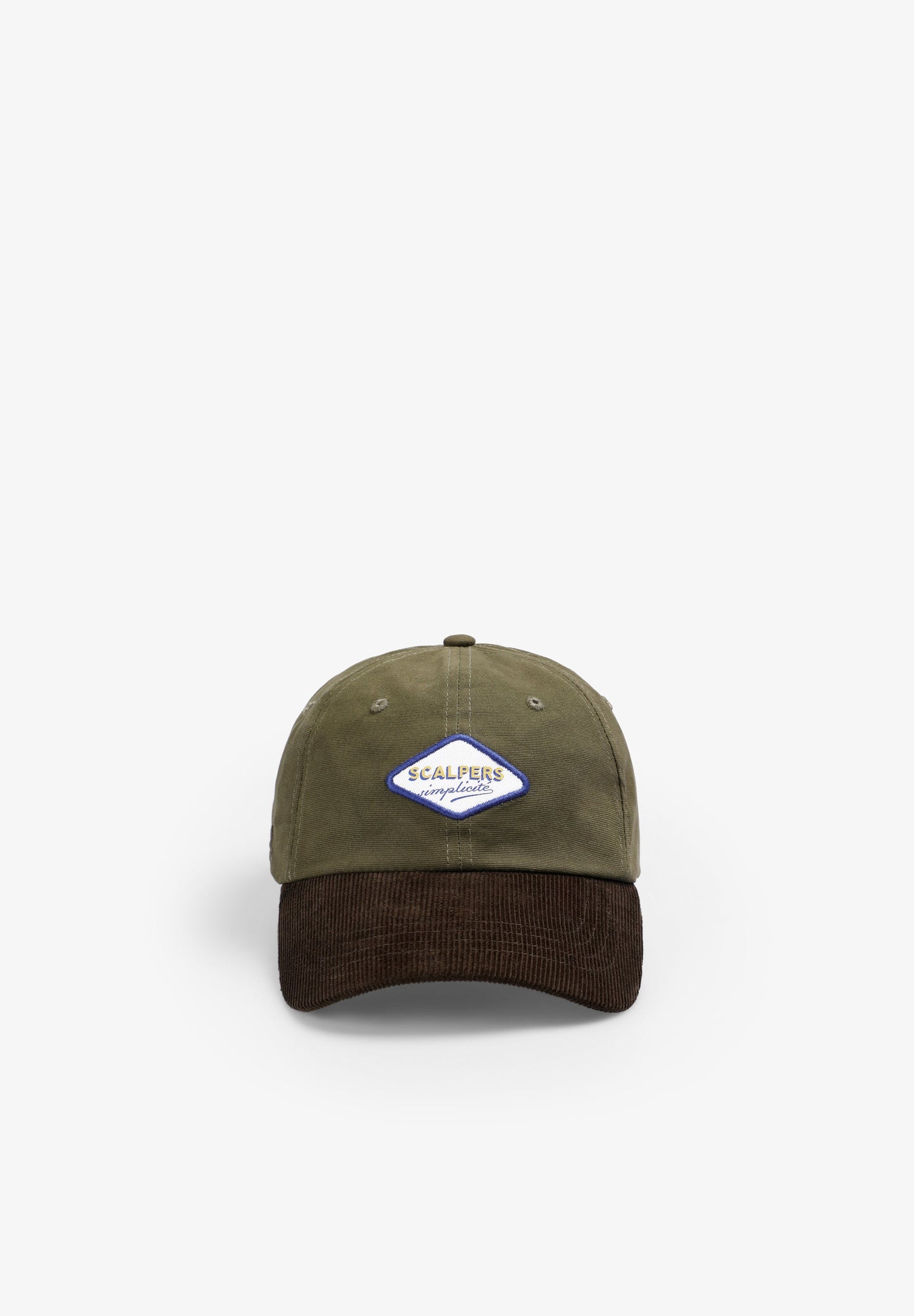 CORDUROY CAP WITH CONTRAST EMBROIDERY