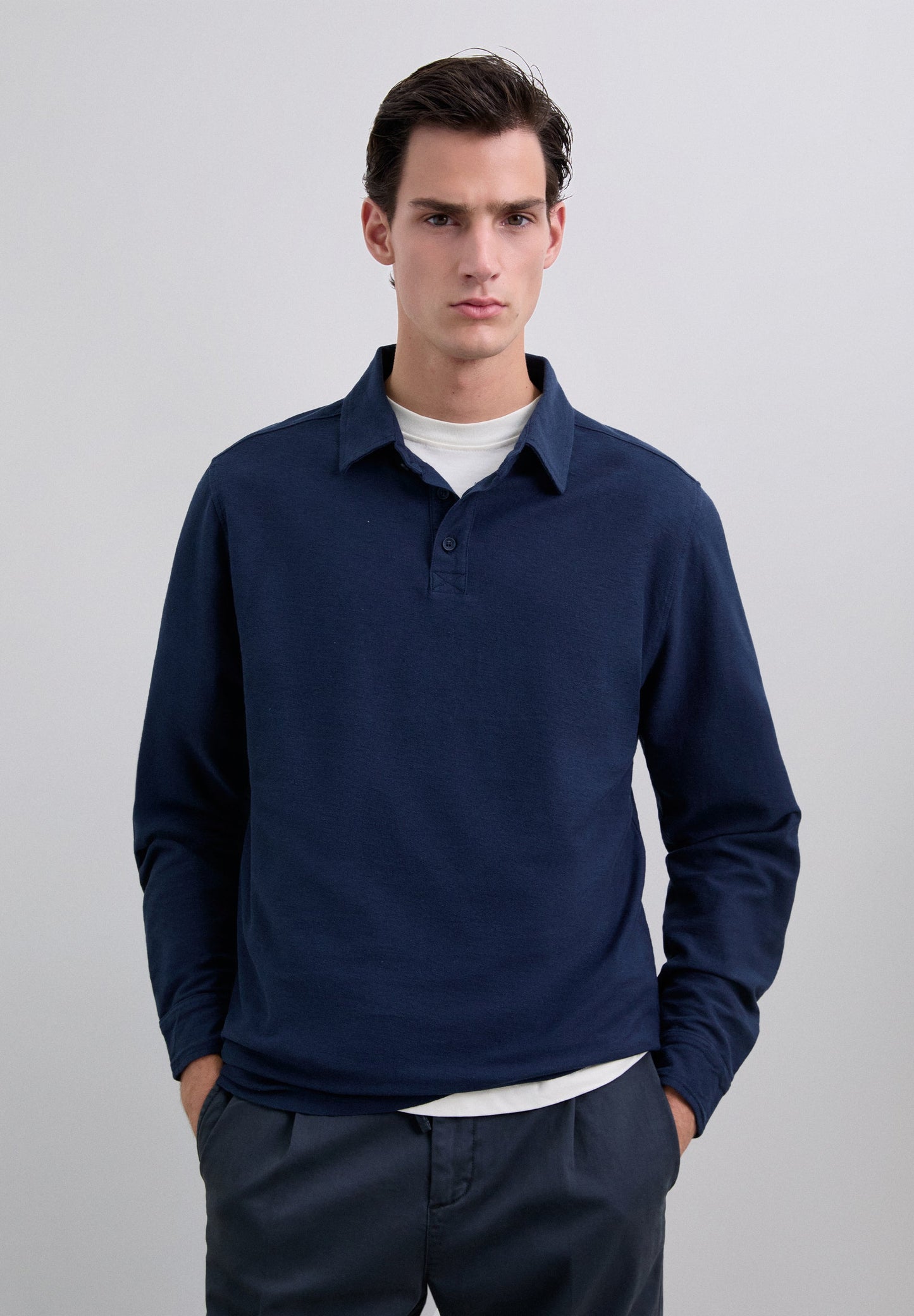 LONG SLEEVE POLO SHIRT
