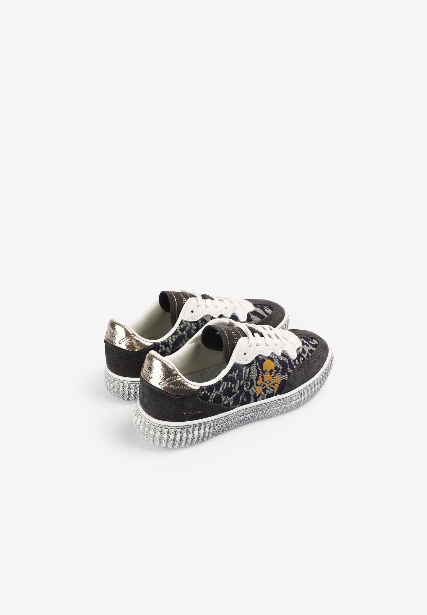 SNEAKERS WITH ANIMAL PRINT SKULL