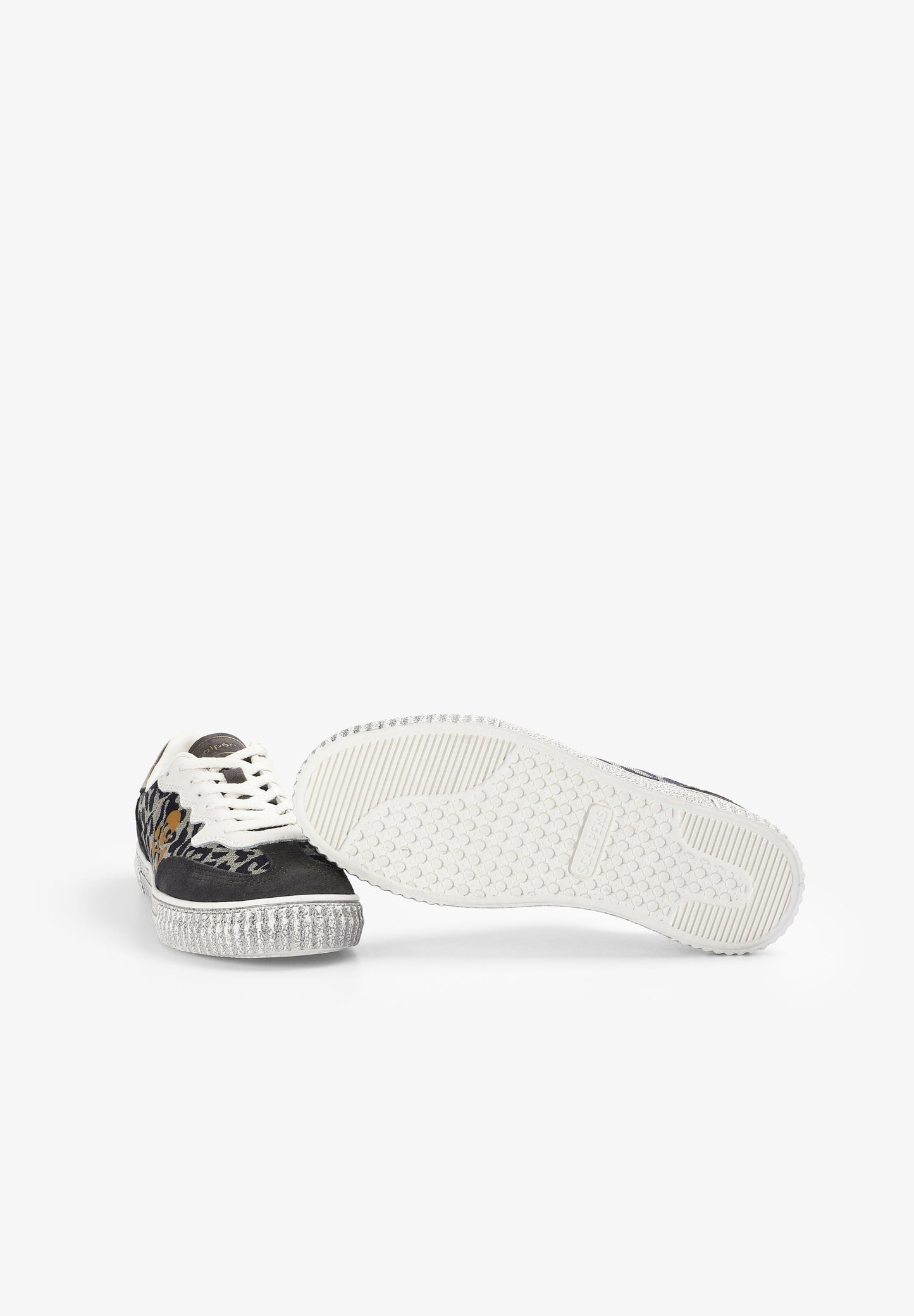 SKULL SNEAKERS WITH ANIMAL PRINT