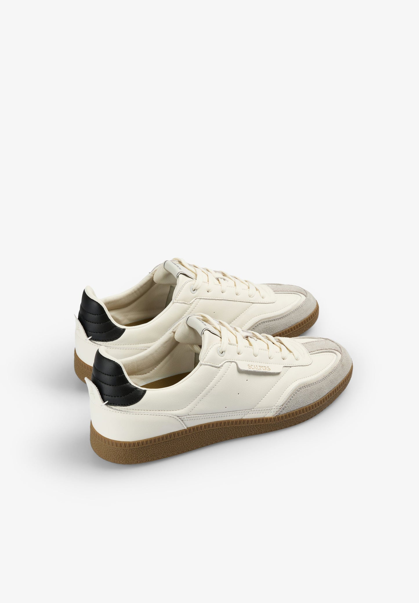LEATHER TRAINER WITH CONTRAST SOLE