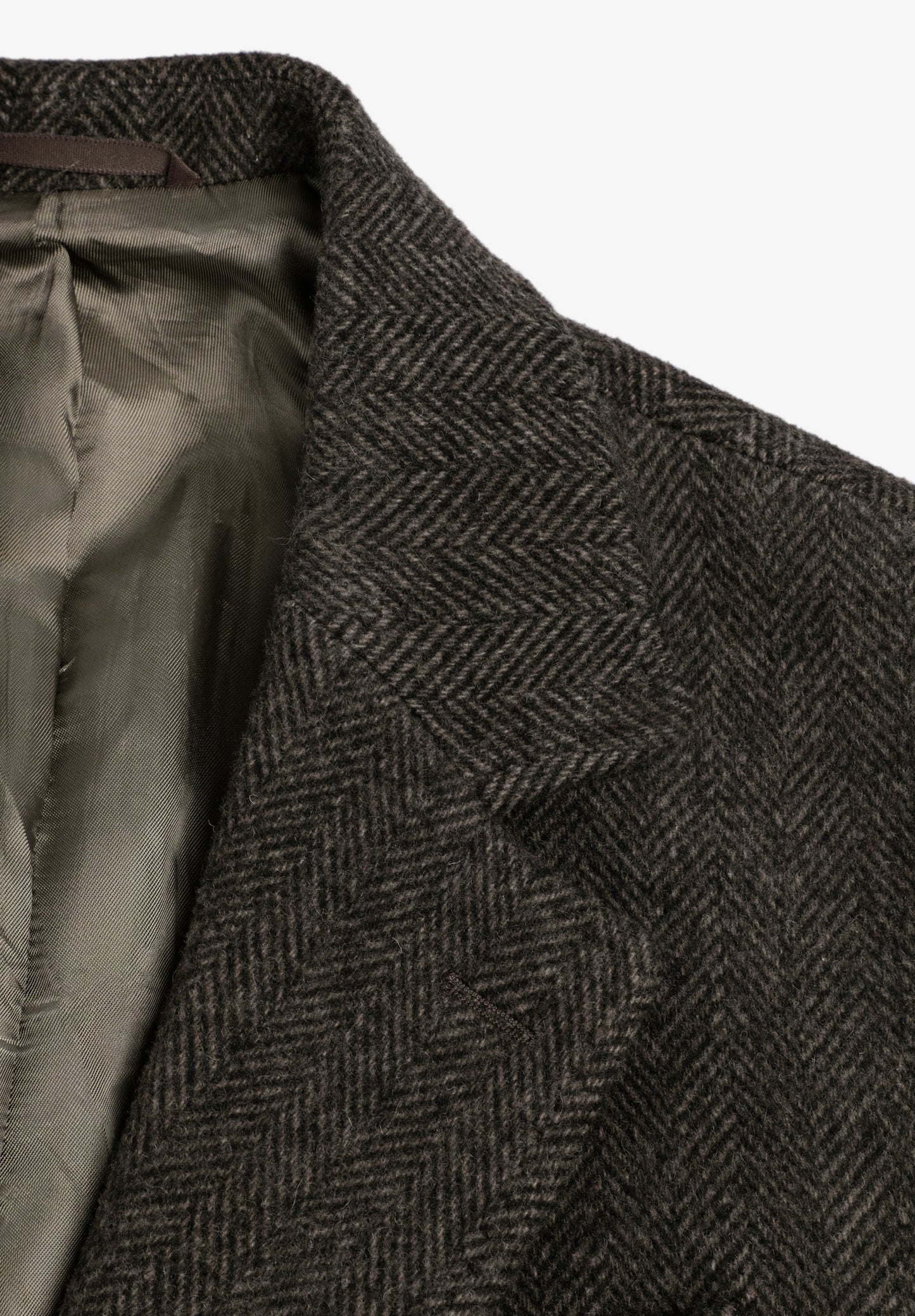 HERRINGBONE WOOL COAT