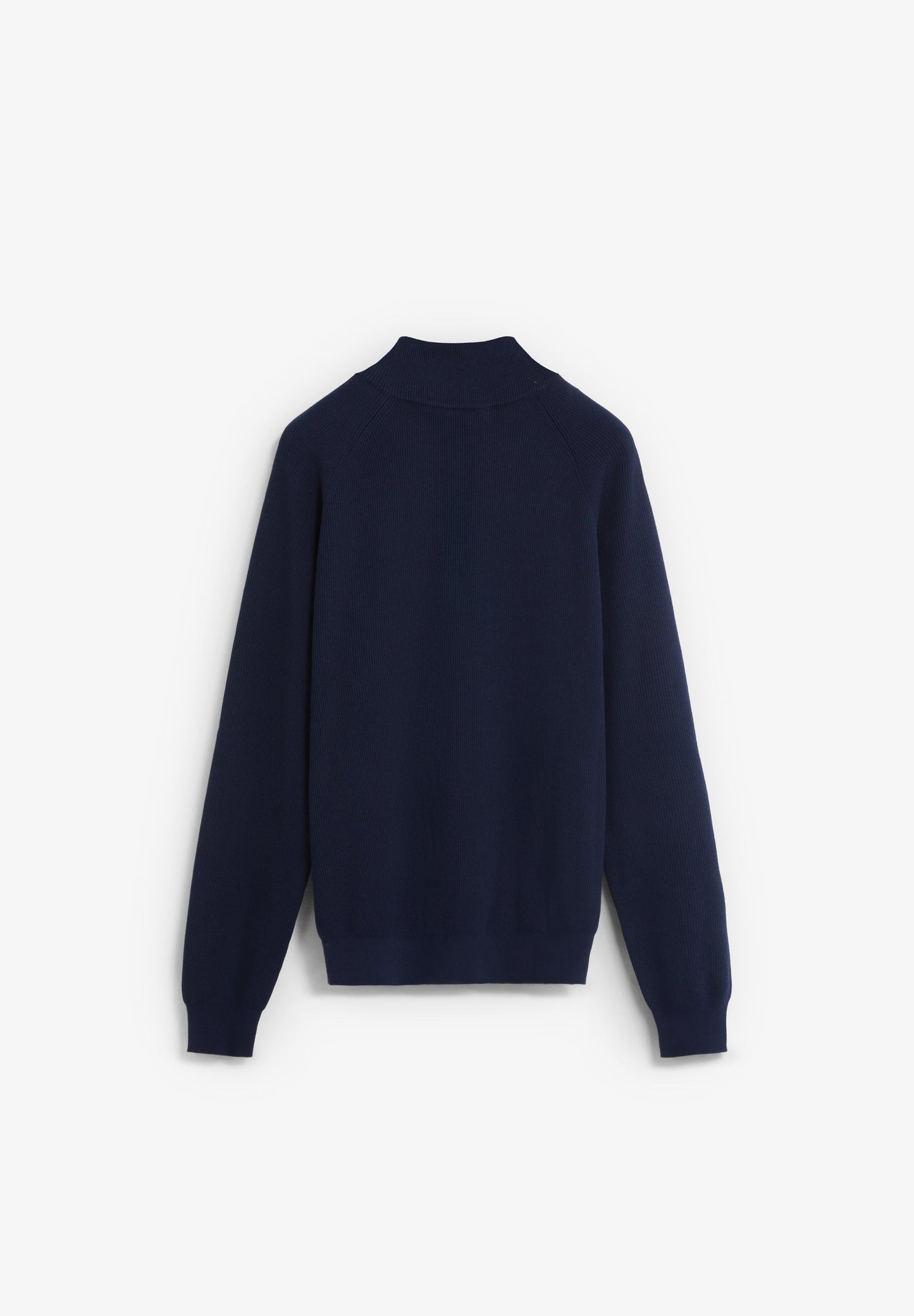 KNIT SWEATER WITH ZIP-UP MOCK NECK