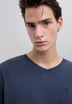 TONAL EMBROIDERED SKULL T-SHIRT