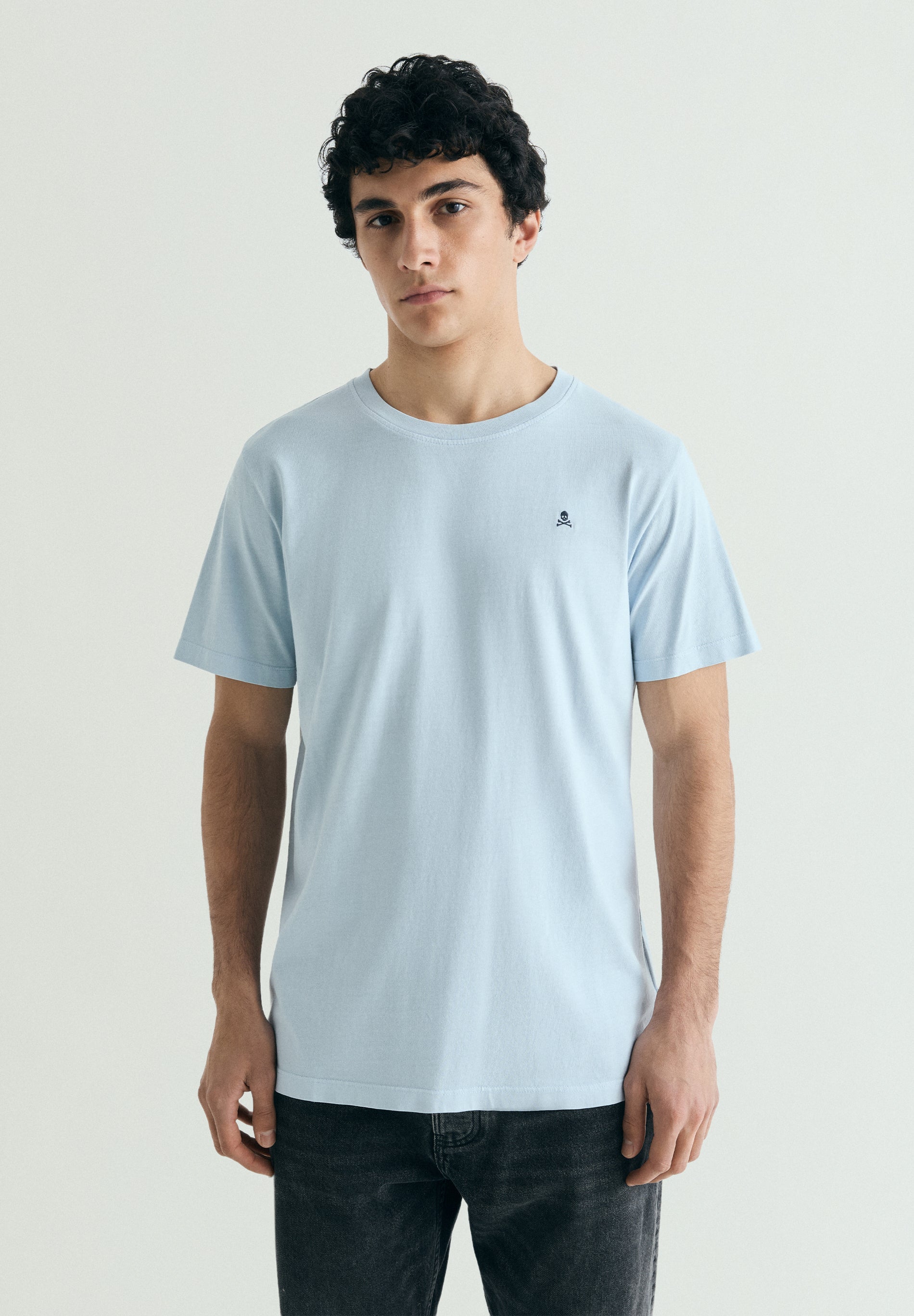 EMBROIDERED WASHED EFFECT T-SHIRT