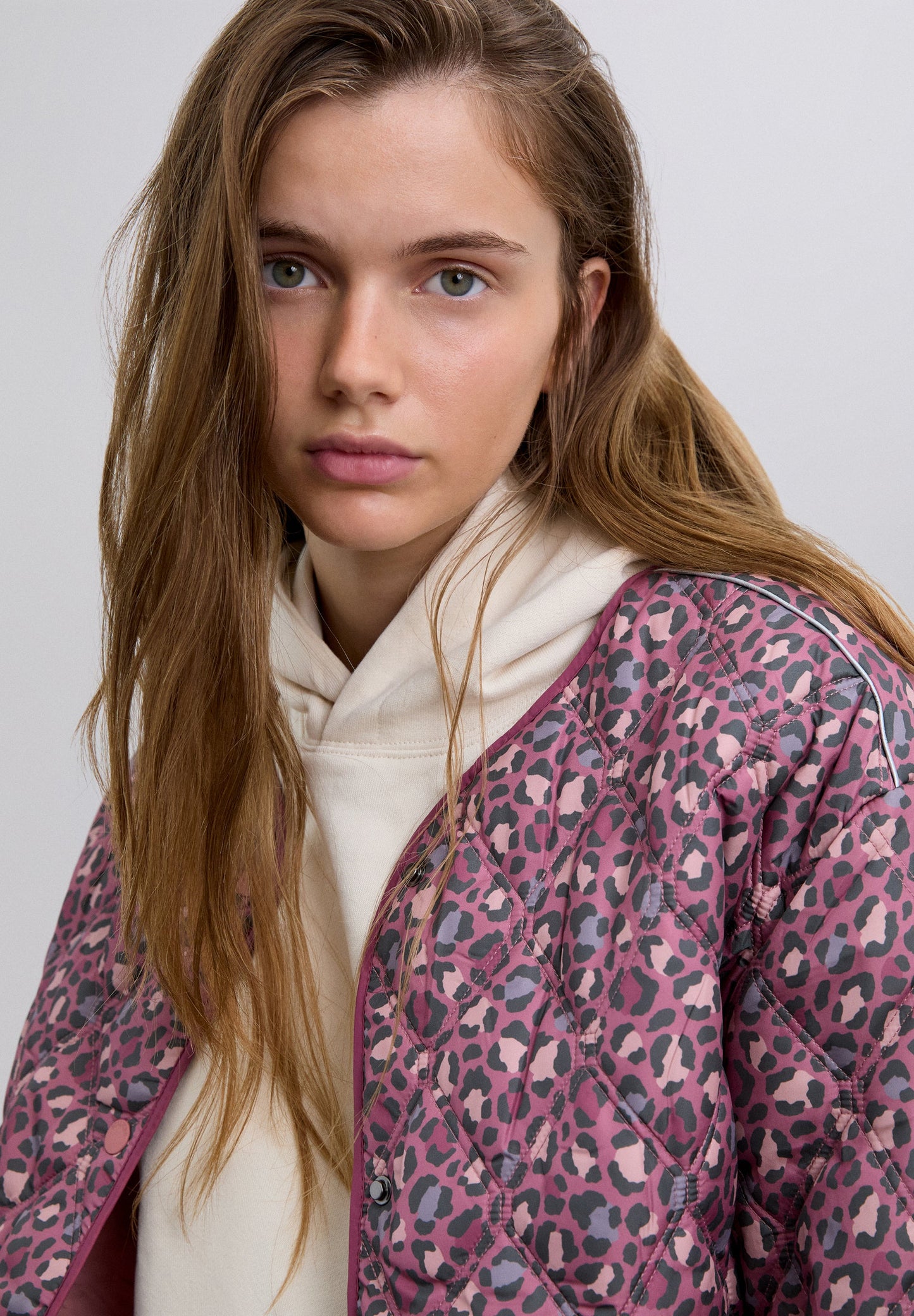 ANIMAL PRINT PUFFER JACKET