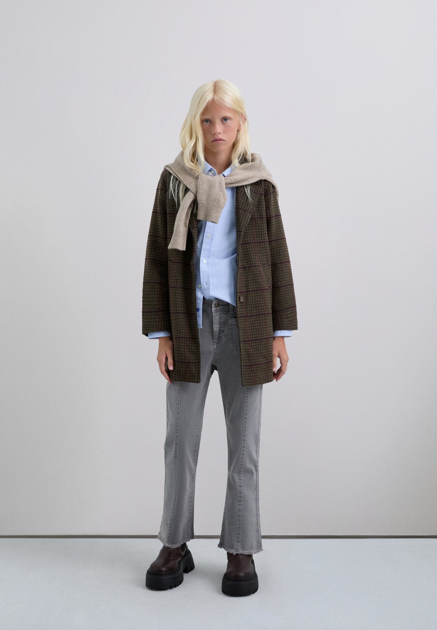 CHECK CLOTH COAT